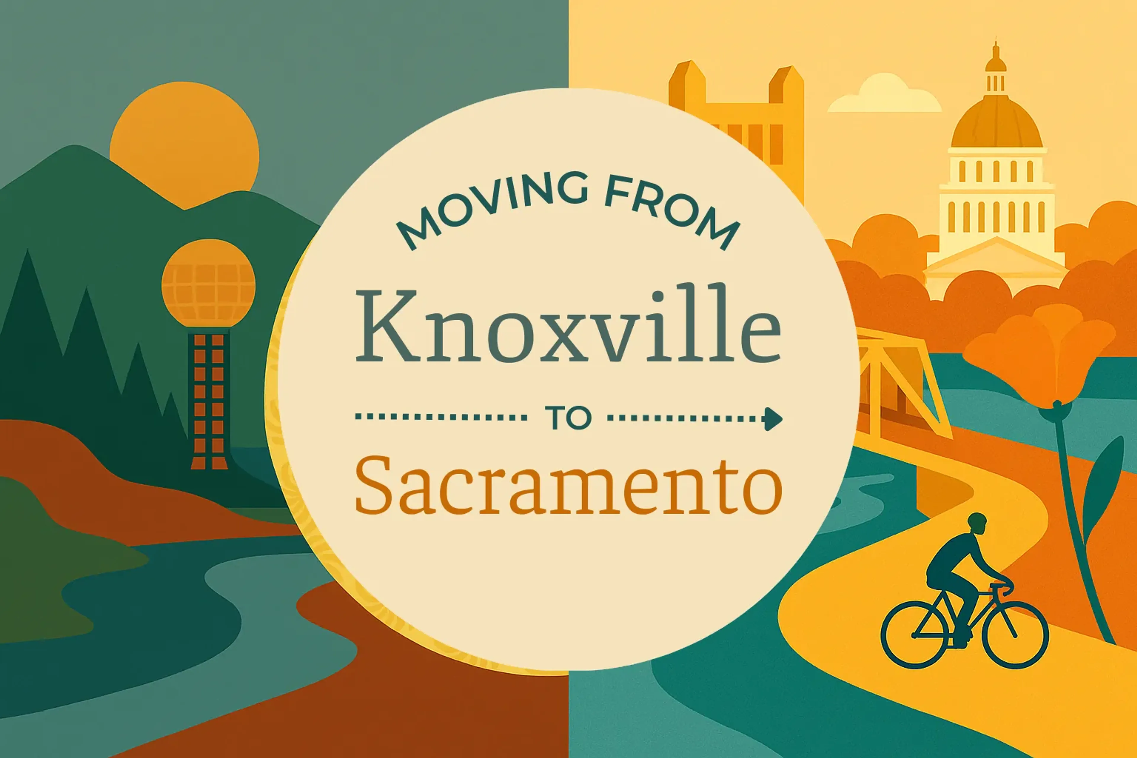 Side-by-side comparison of Knoxville to Sacramento moving companies