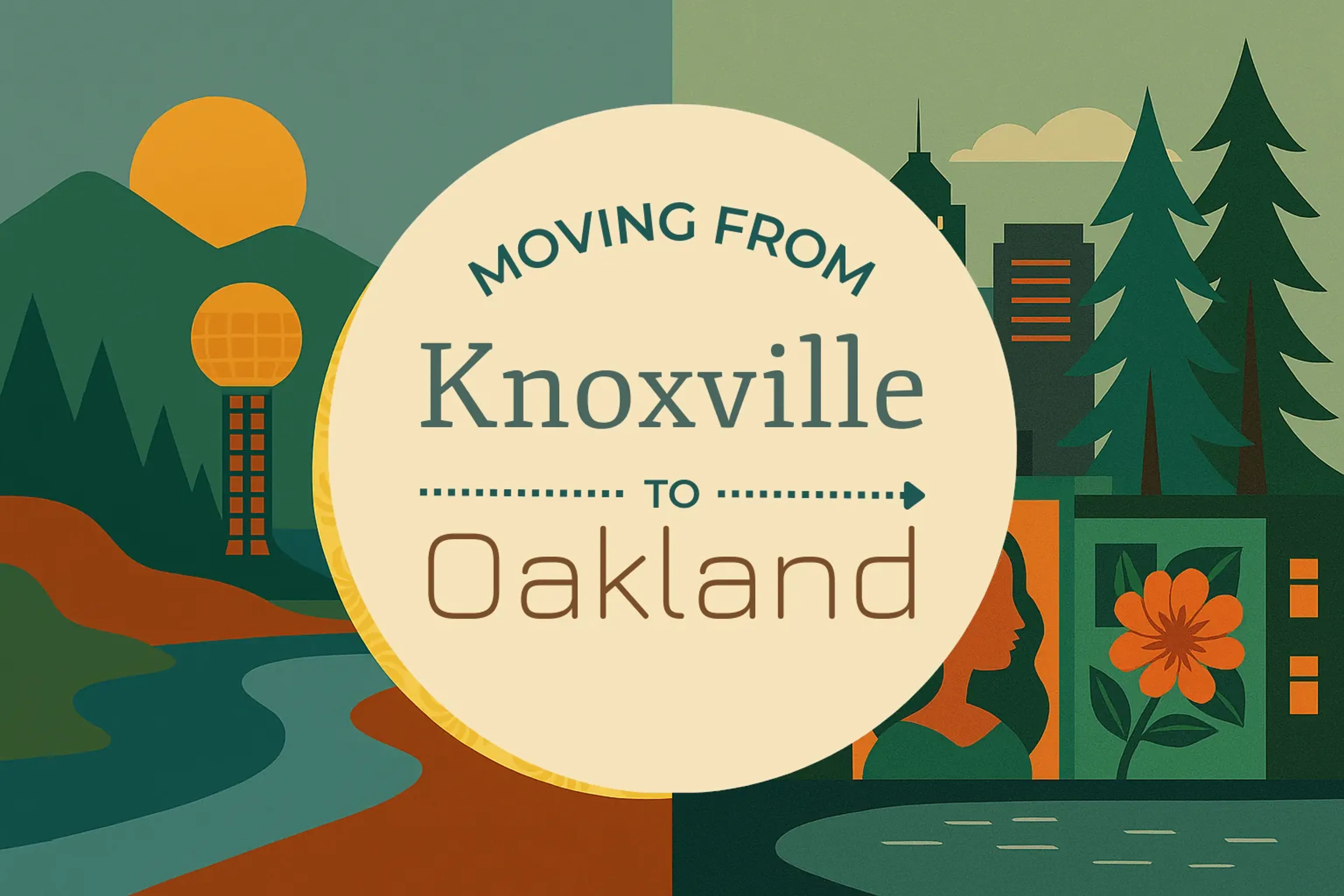 Side-by-side comparison of Knoxville to Oakland moving companies