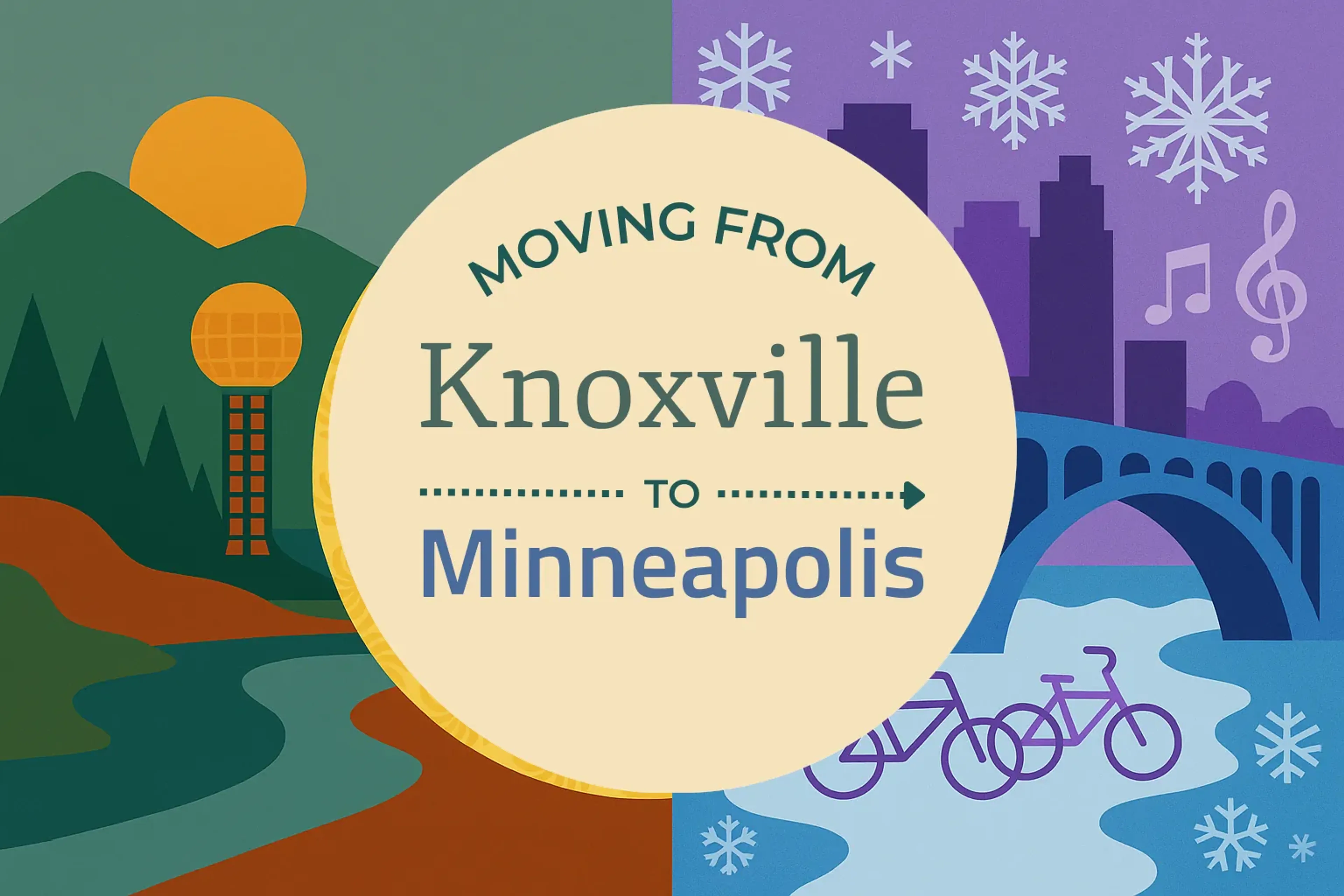Side-by-side comparison of Knoxville to Minneapolis moving companies