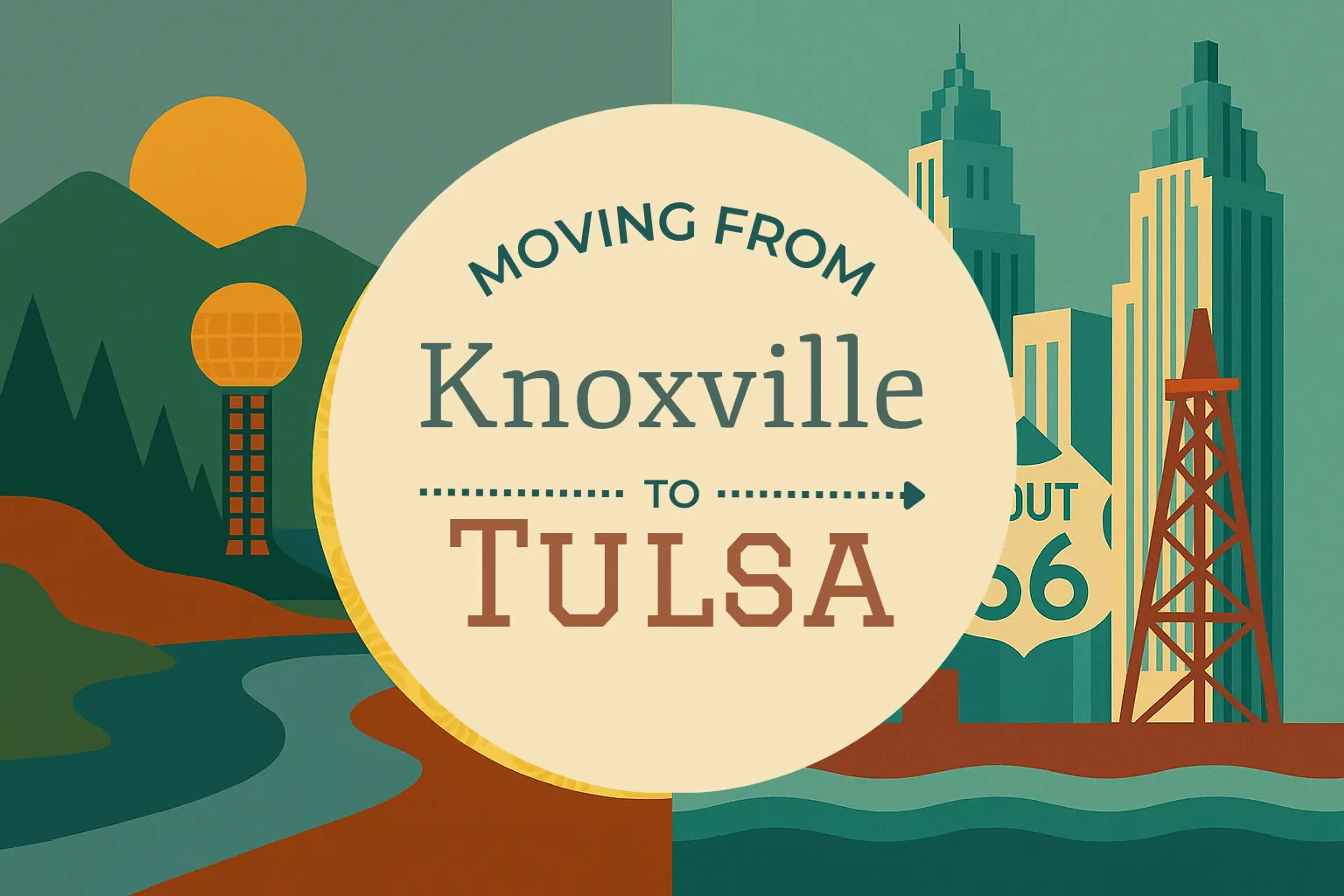 Side-by-side comparison of Knoxville to Tulsa moving companies