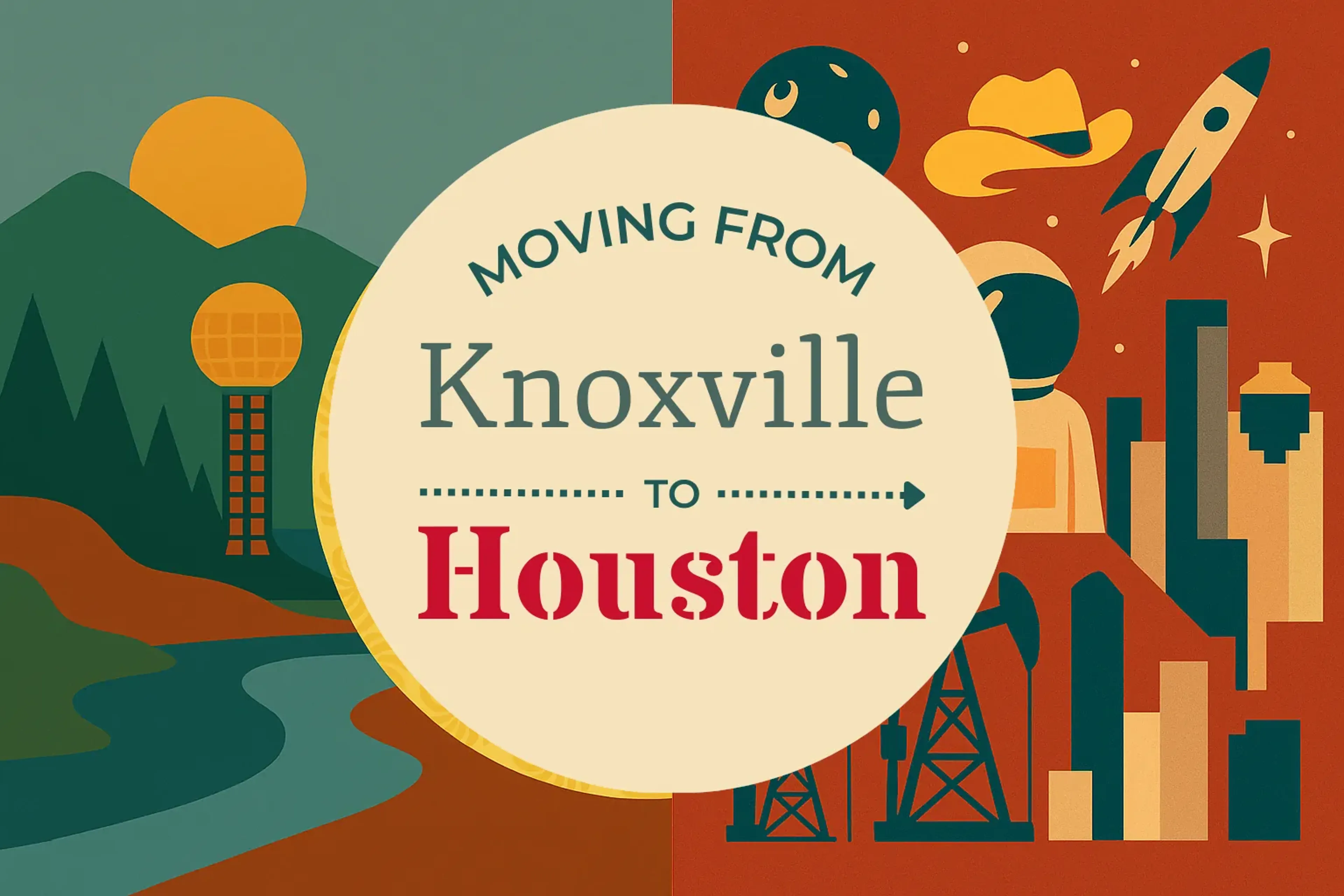 Side-by-side comparison of Knoxville to Houston moving companies