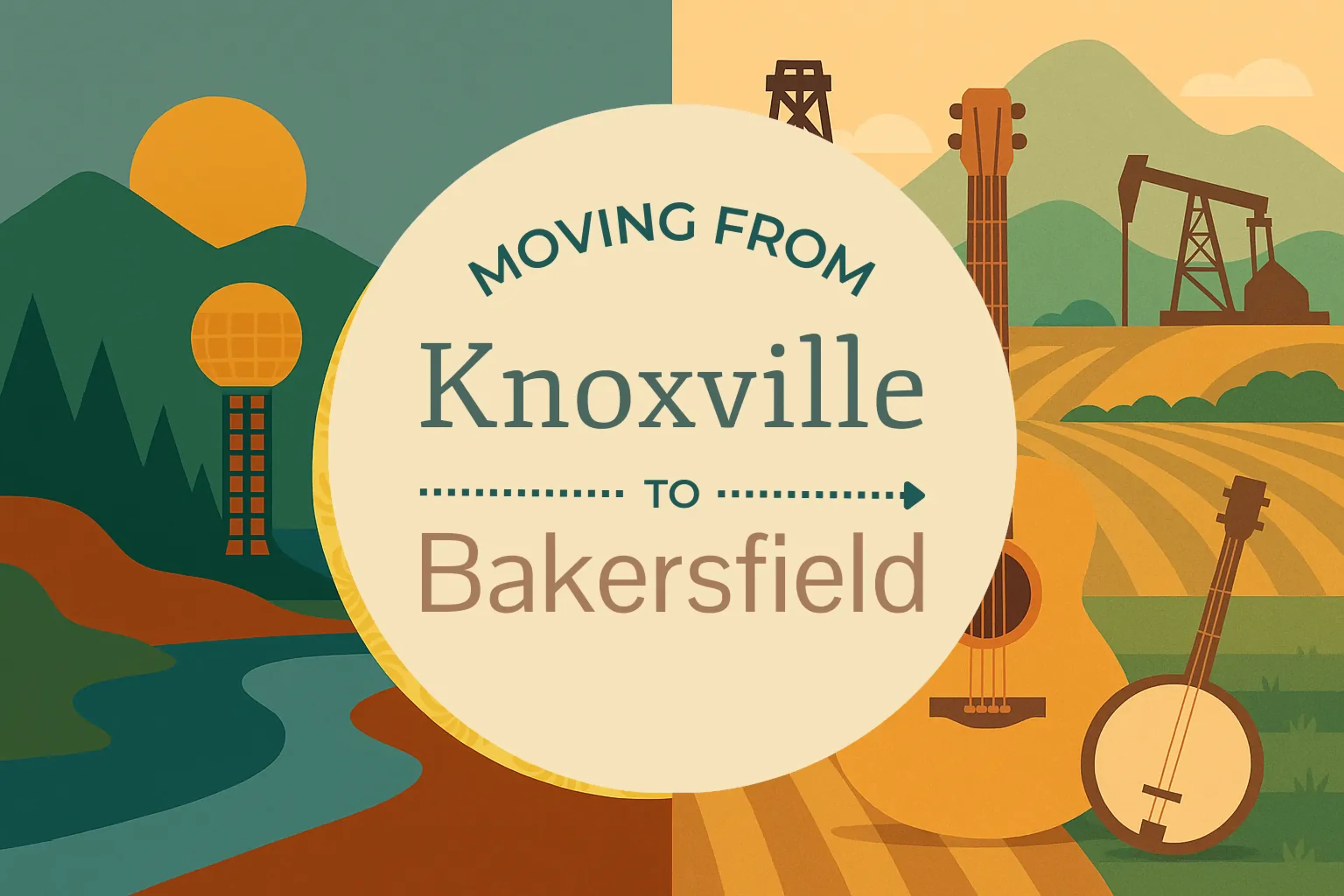 Side-by-side comparison of Knoxville to Bakersfield moving companies