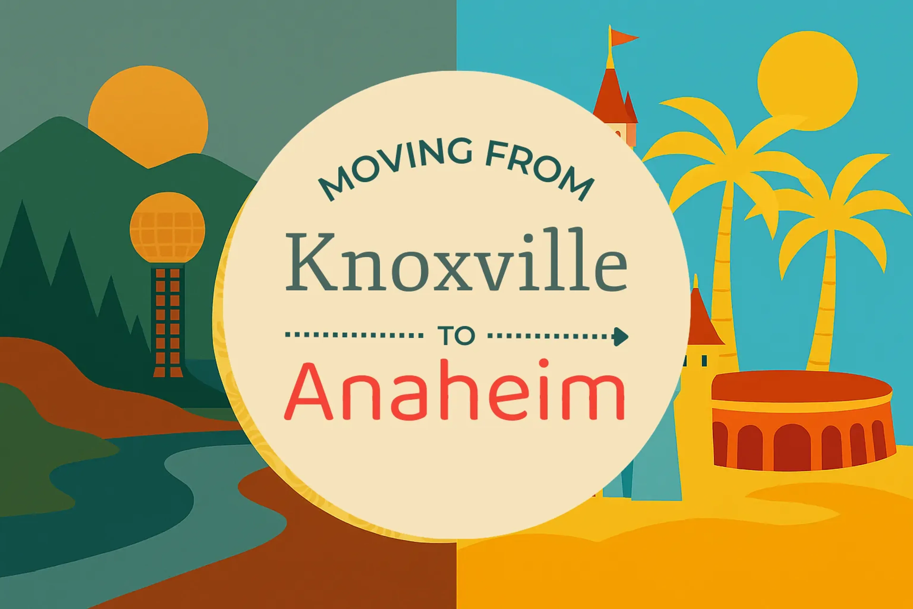 Side-by-side comparison of Knoxville to Anaheim moving companies