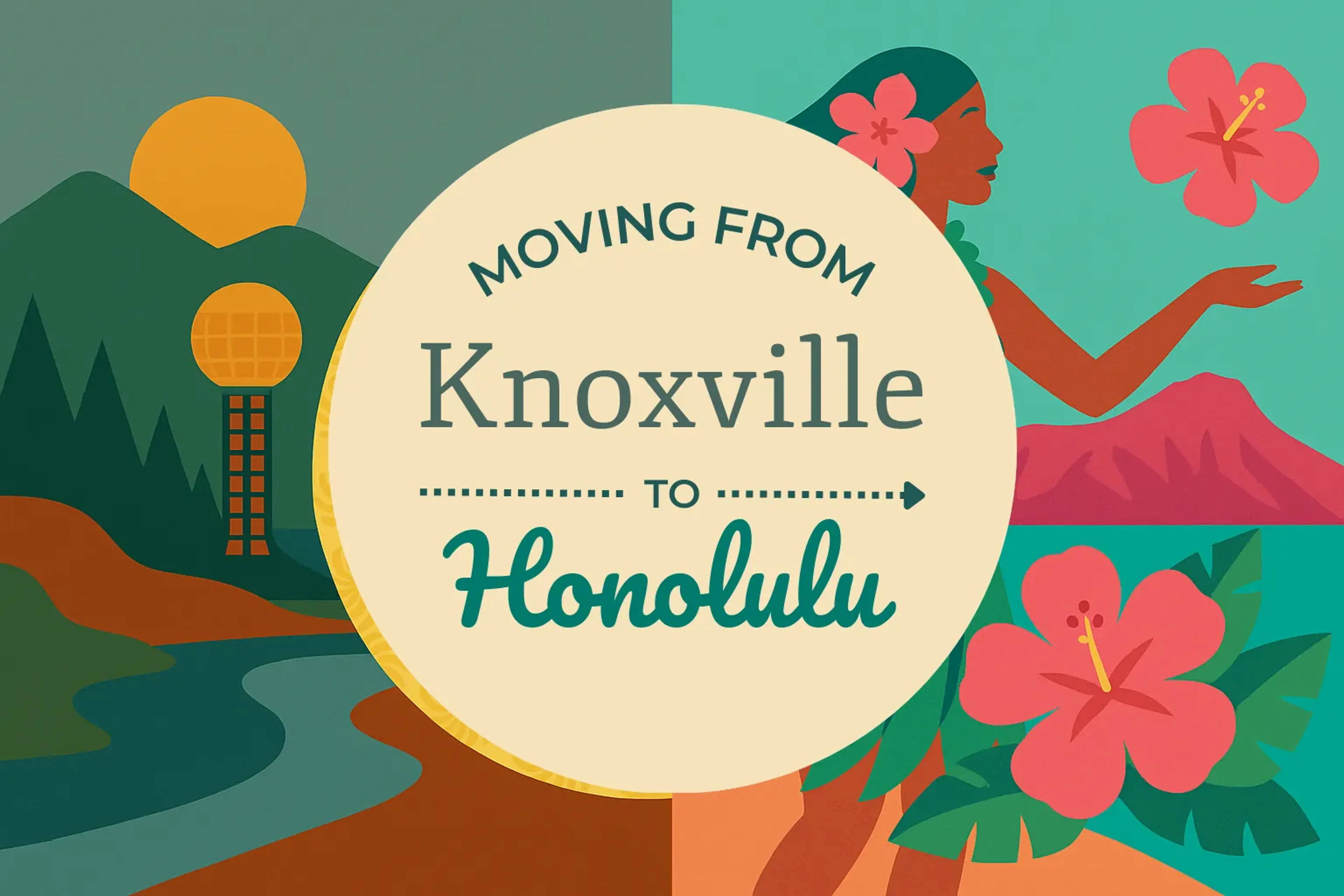 Side-by-side comparison of Knoxville to Honolulu moving companies