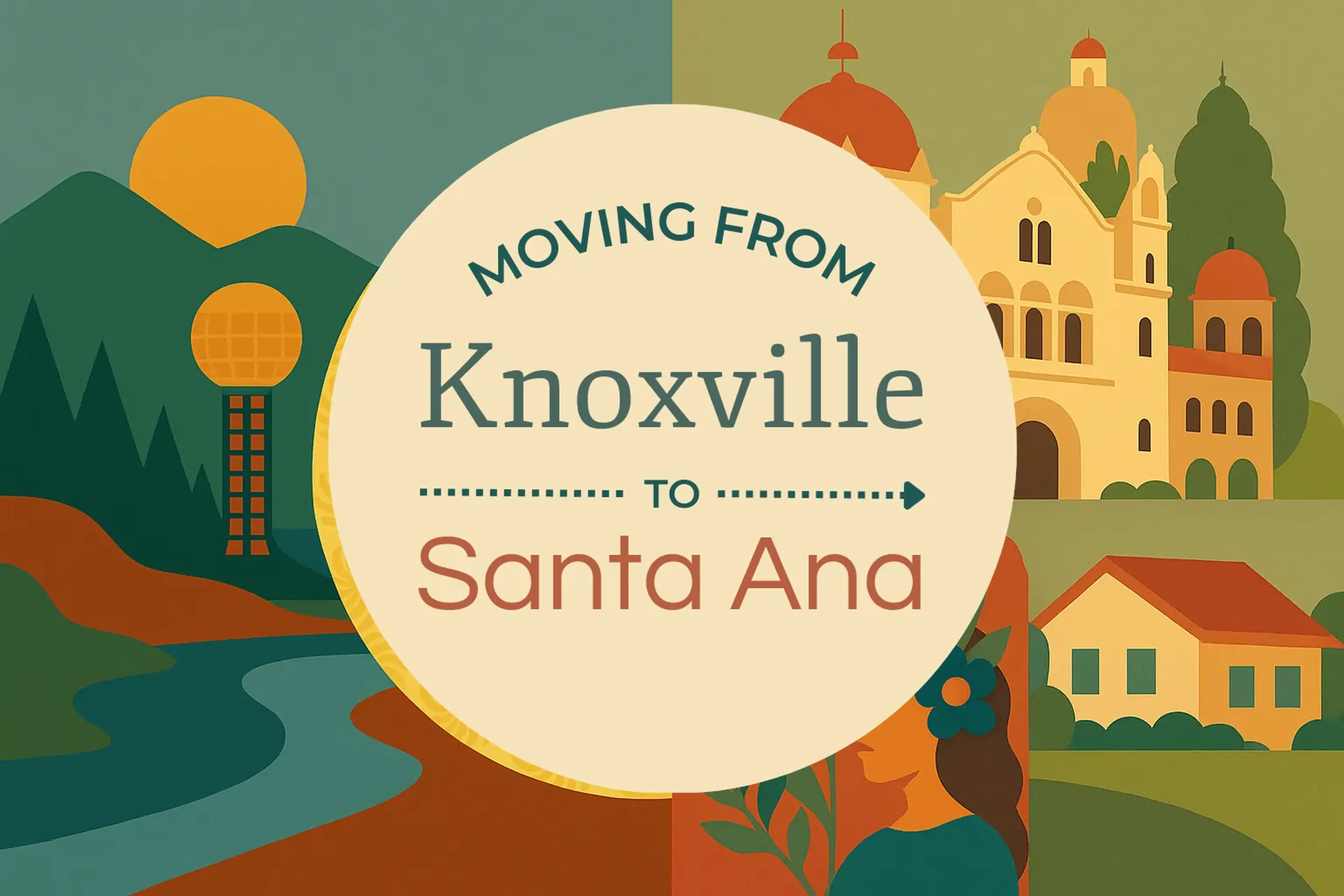 Side-by-side comparison of Knoxville to Santa Ana moving companies