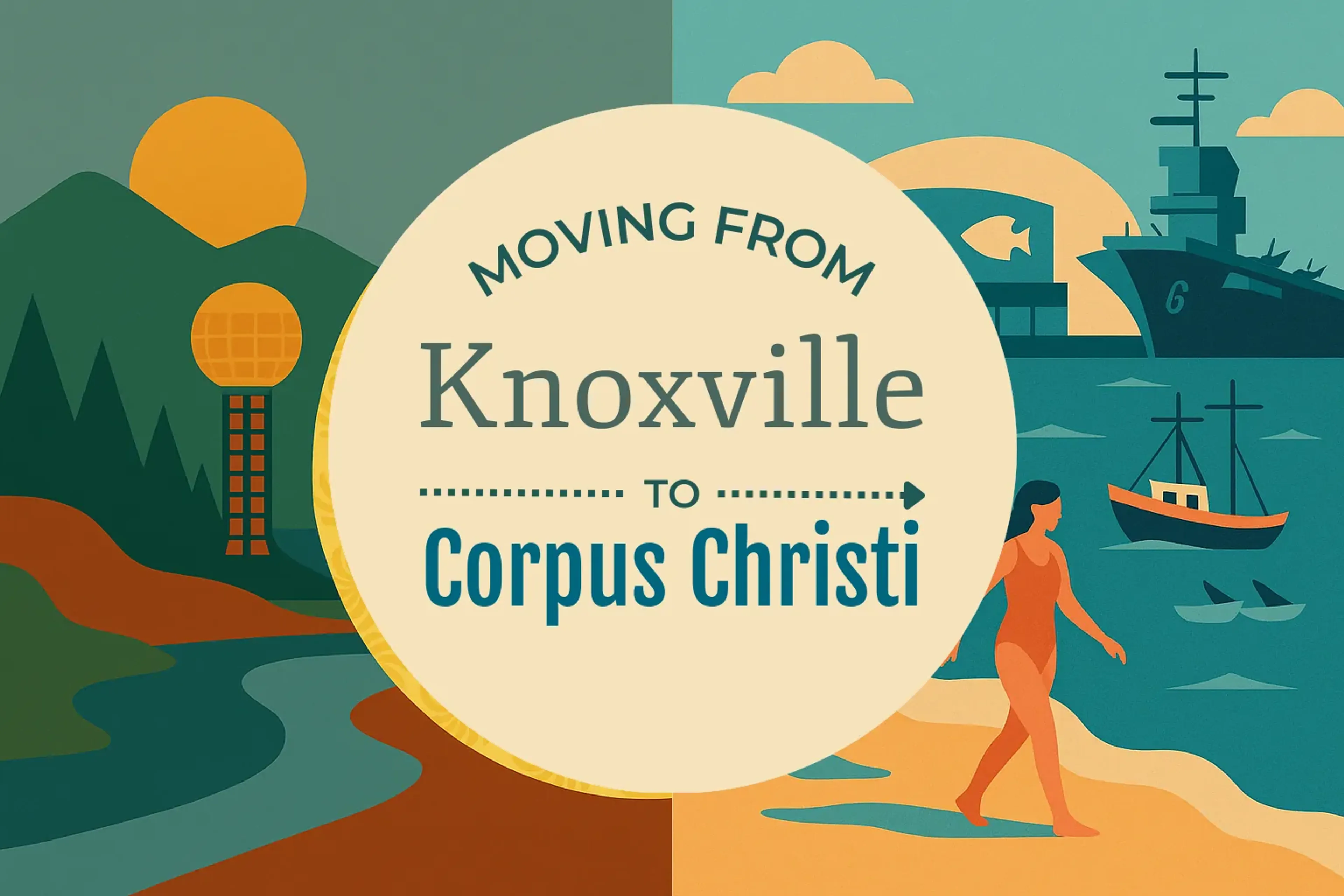 Side-by-side comparison of Knoxville to Corpus Christi moving companies