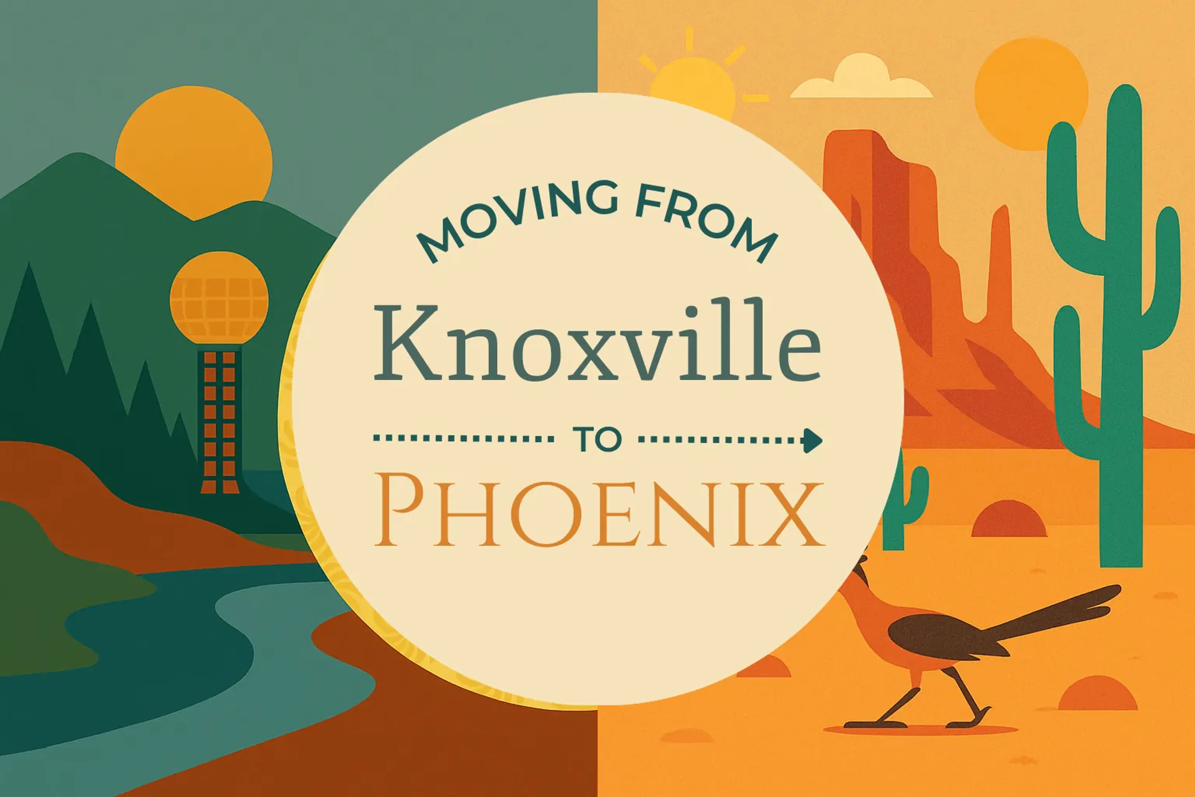 Side-by-side comparison of Knoxville to Phoenix moving companies