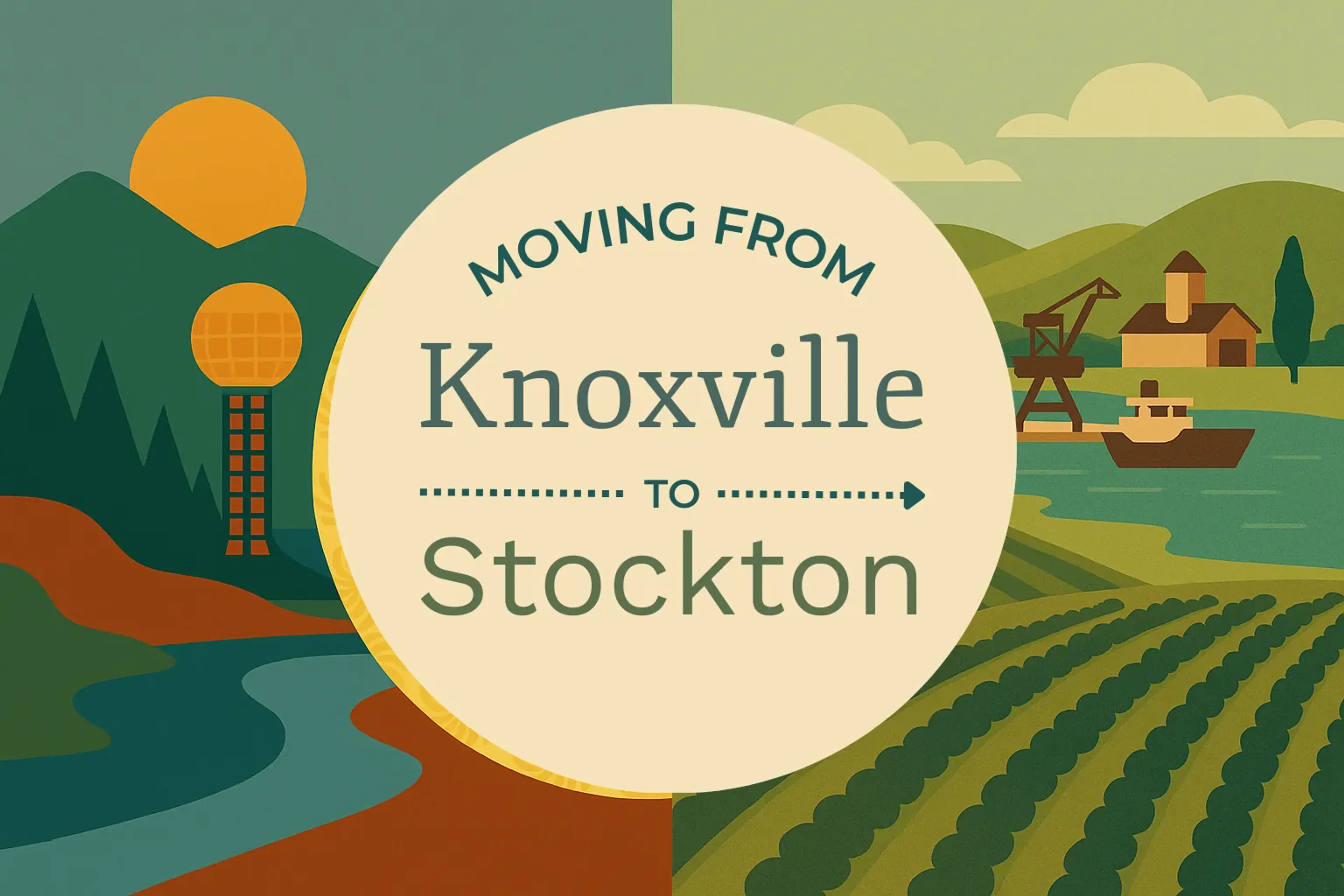 Side-by-side comparison of Knoxville to Stockton moving companies