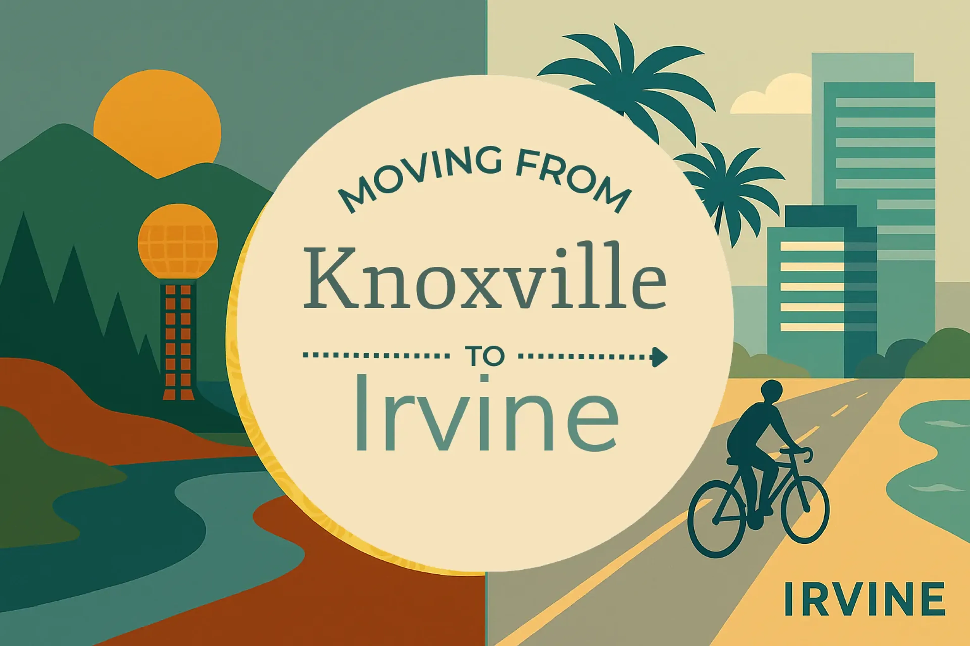 Side-by-side comparison of Knoxville to Irvine moving companies