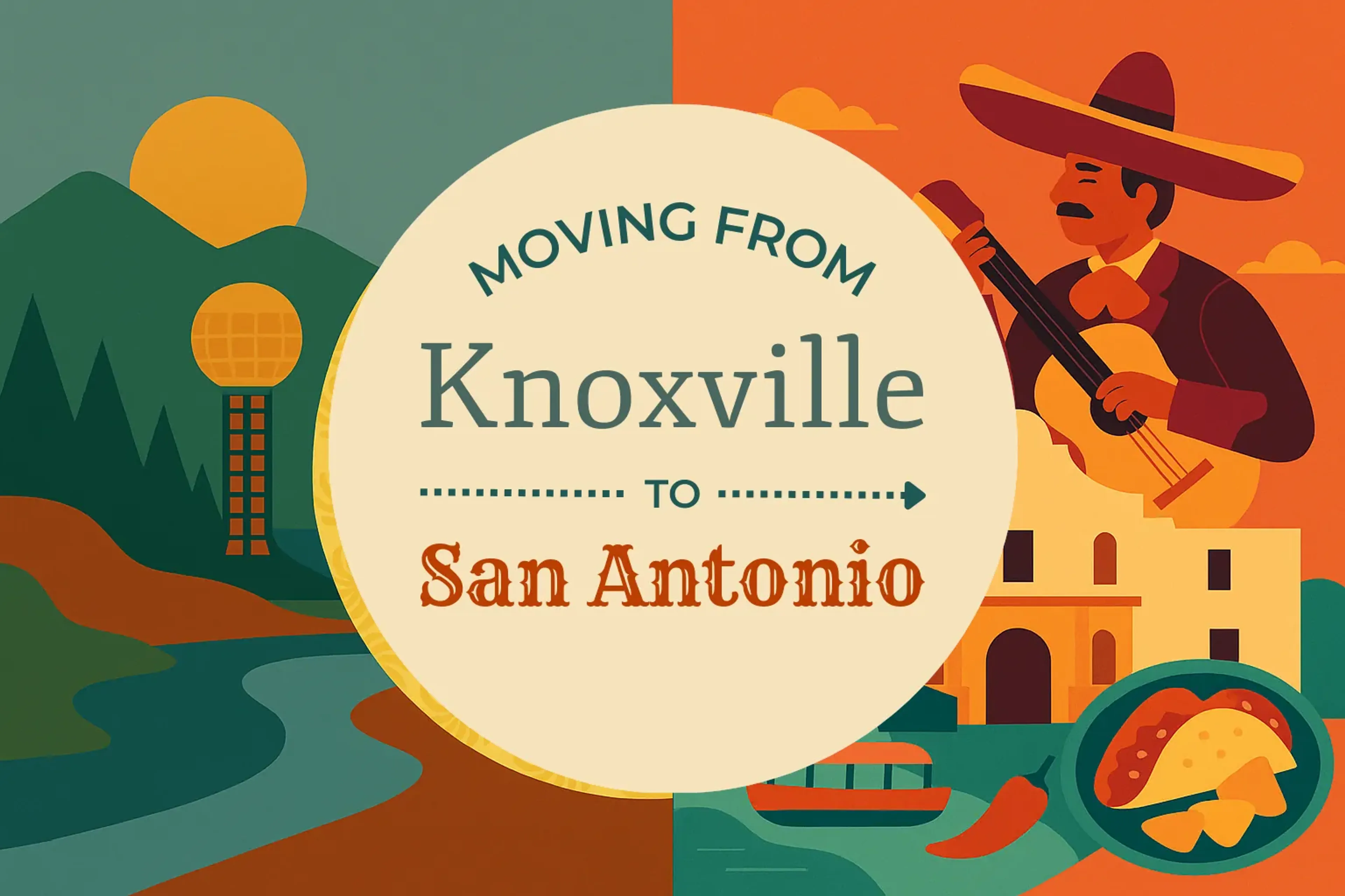 Side-by-side comparison of Knoxville to San Antonio moving companies
