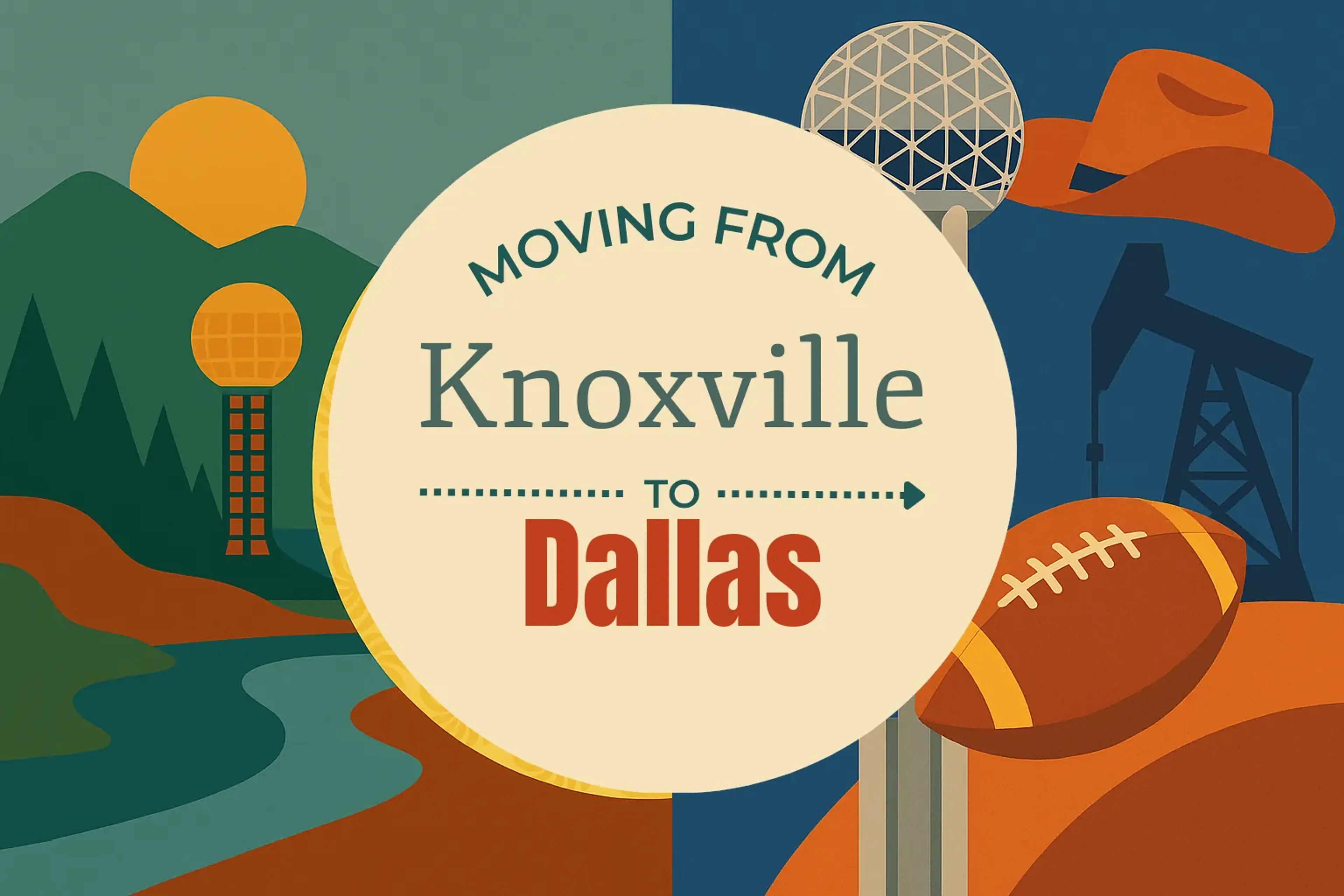 Side-by-side comparison of Knoxville to Dallas moving companies