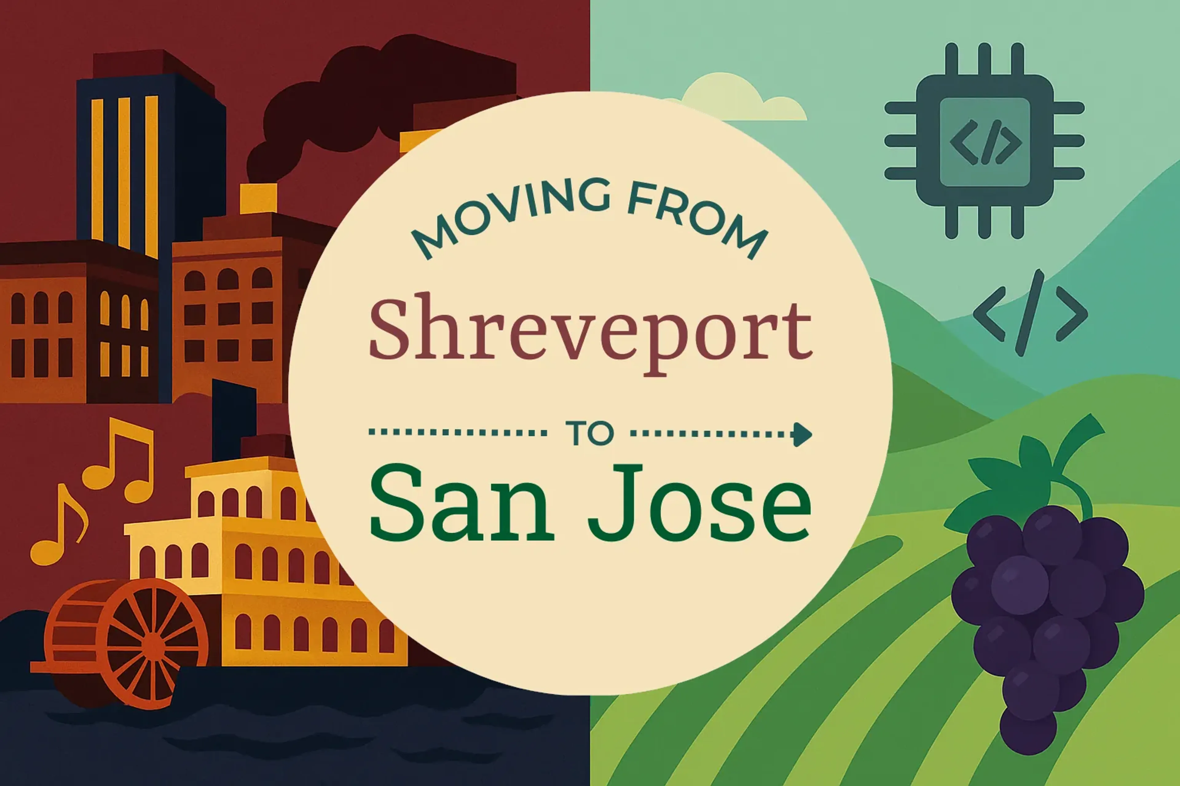 Side-by-side comparison of Shreveport to San Jose moving companies