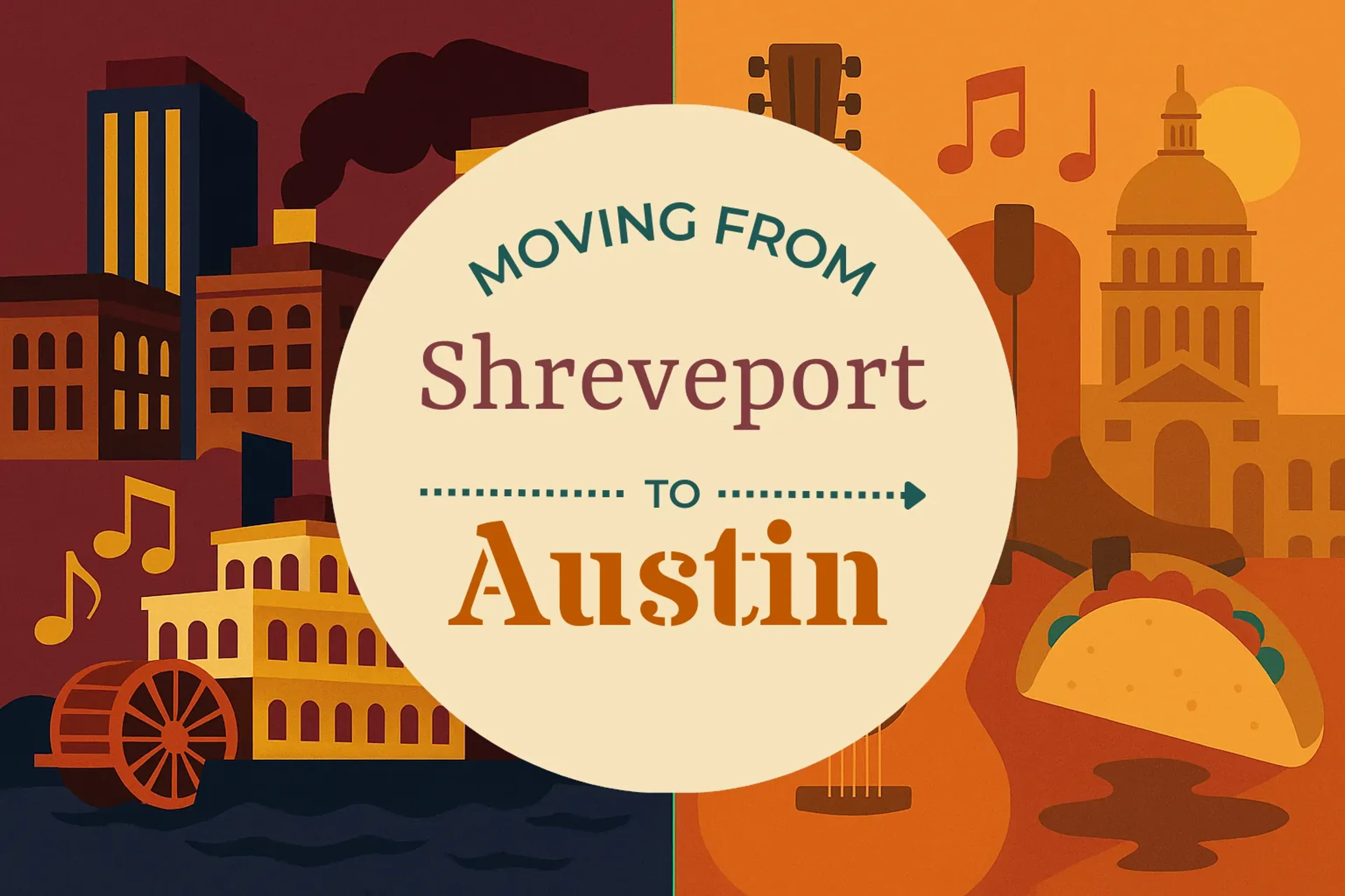 Side-by-side comparison of Shreveport to Austin moving companies