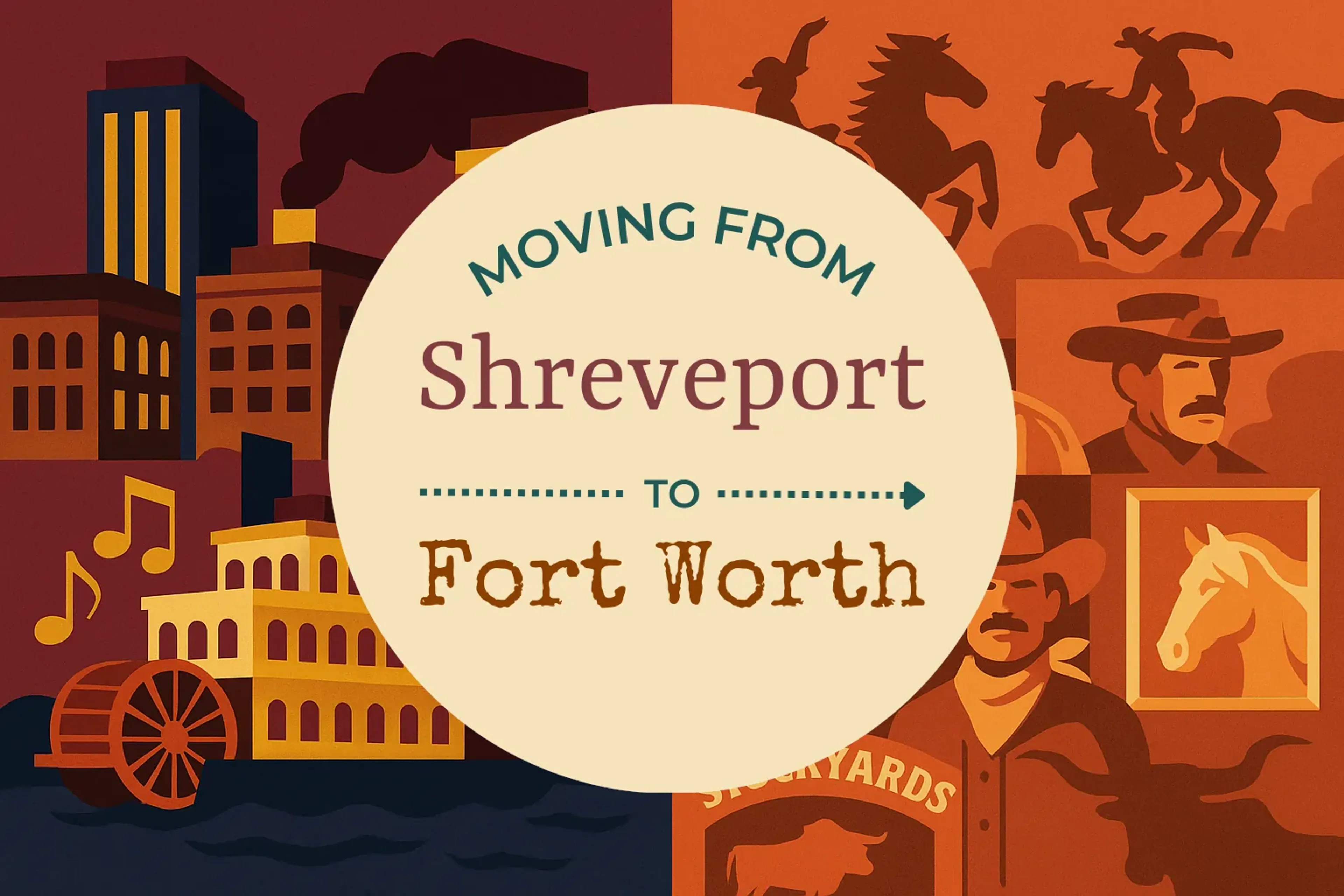 Side-by-side comparison of Shreveport to Fort Worth moving companies