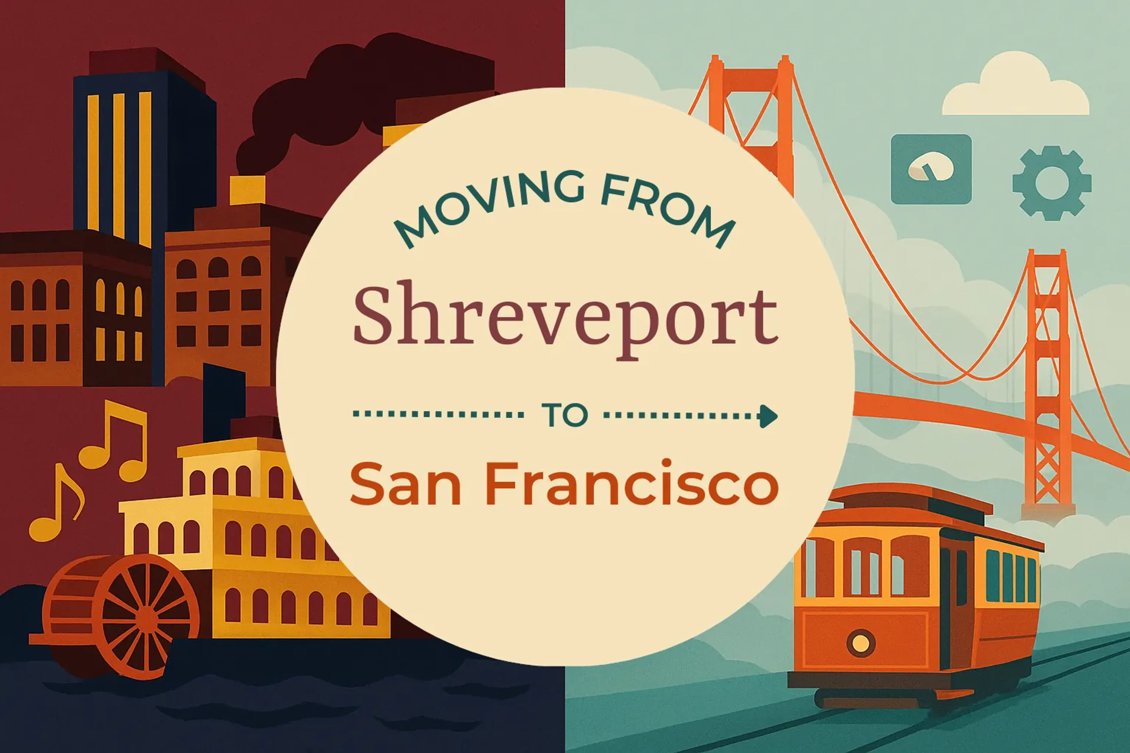 Side-by-side comparison of Shreveport to San Francisco moving companies