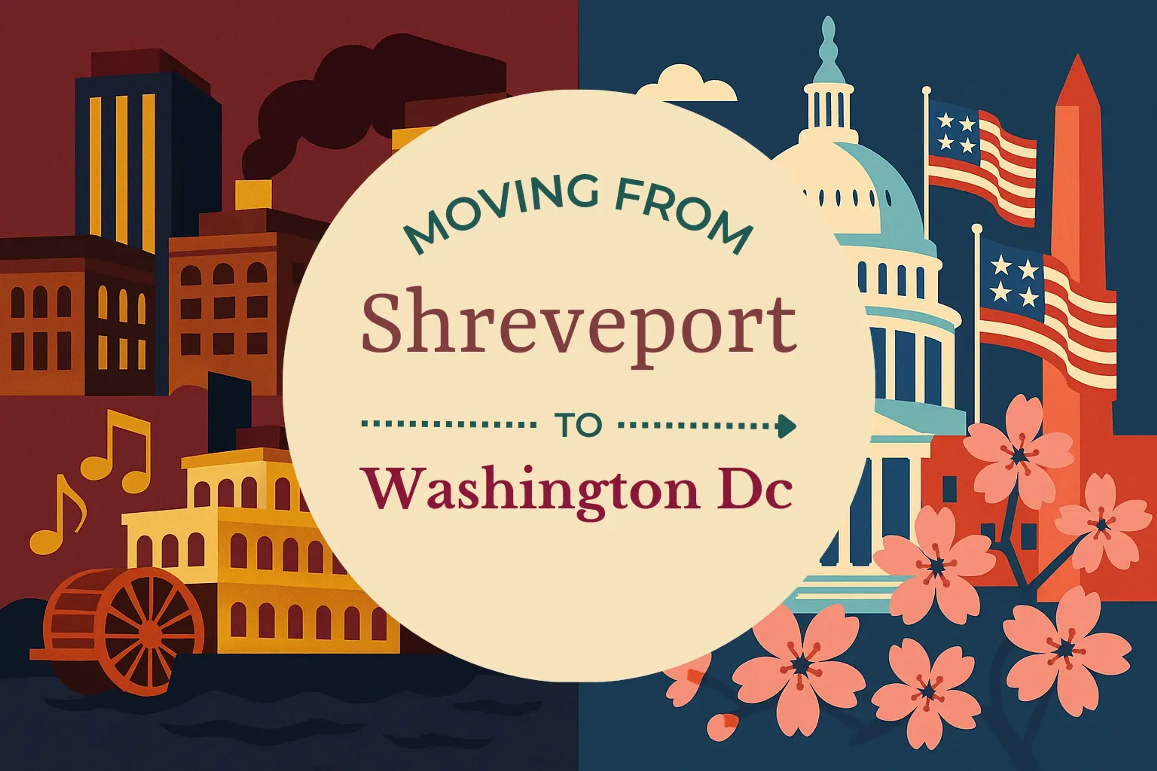 Side-by-side comparison of Shreveport to Washington DC moving companies