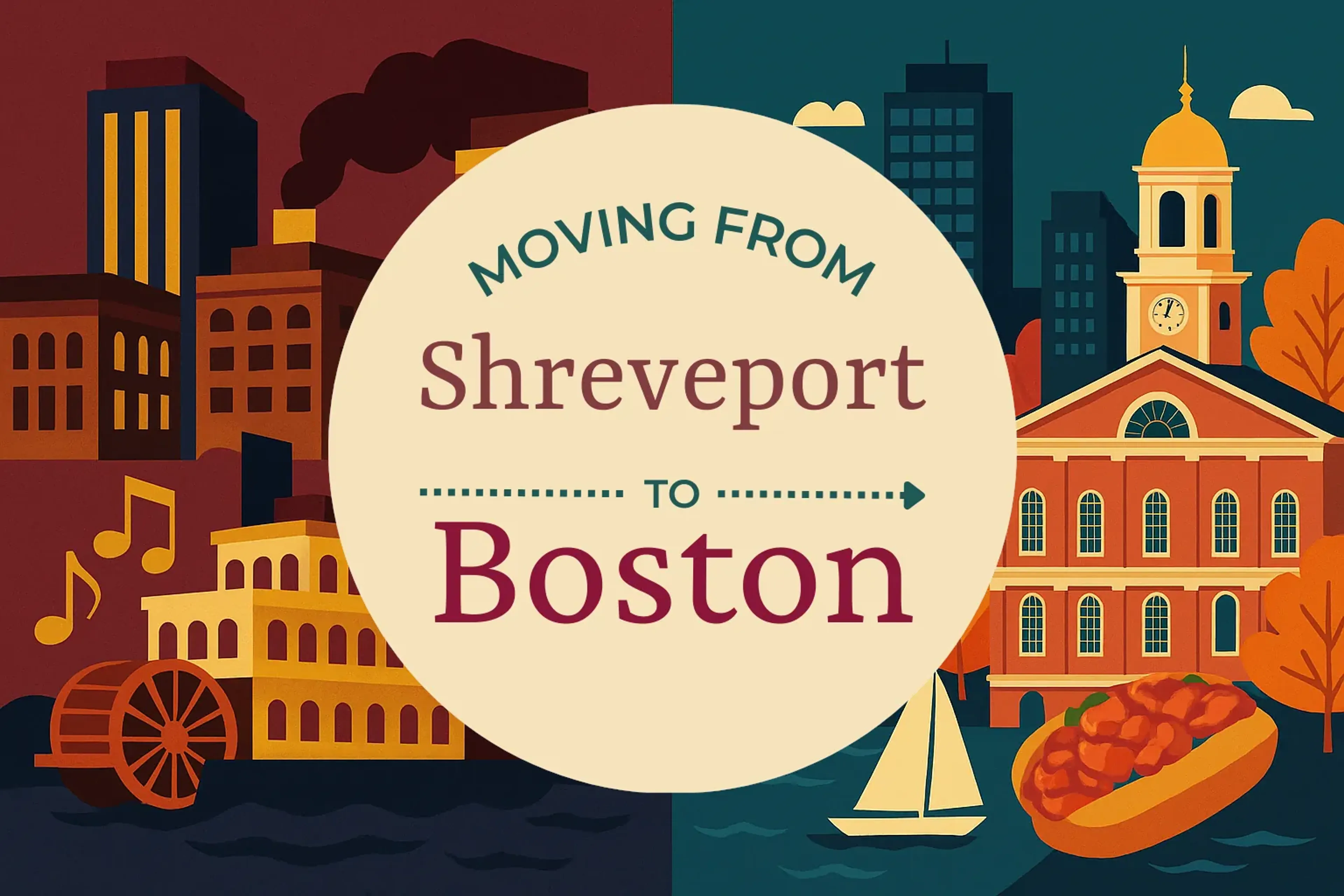 Side-by-side comparison of Shreveport to Boston moving companies