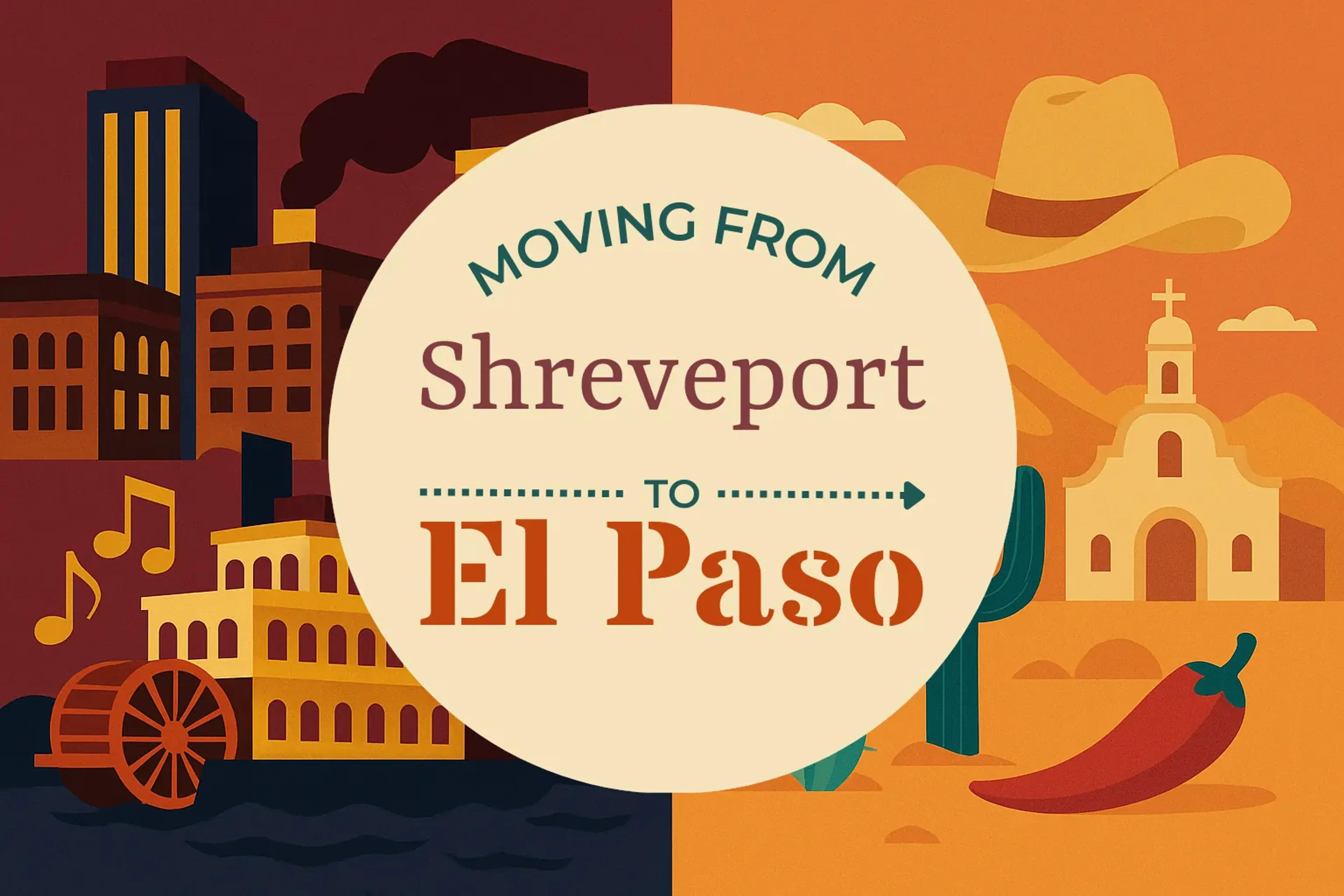 Side-by-side comparison of Shreveport to El Paso moving companies