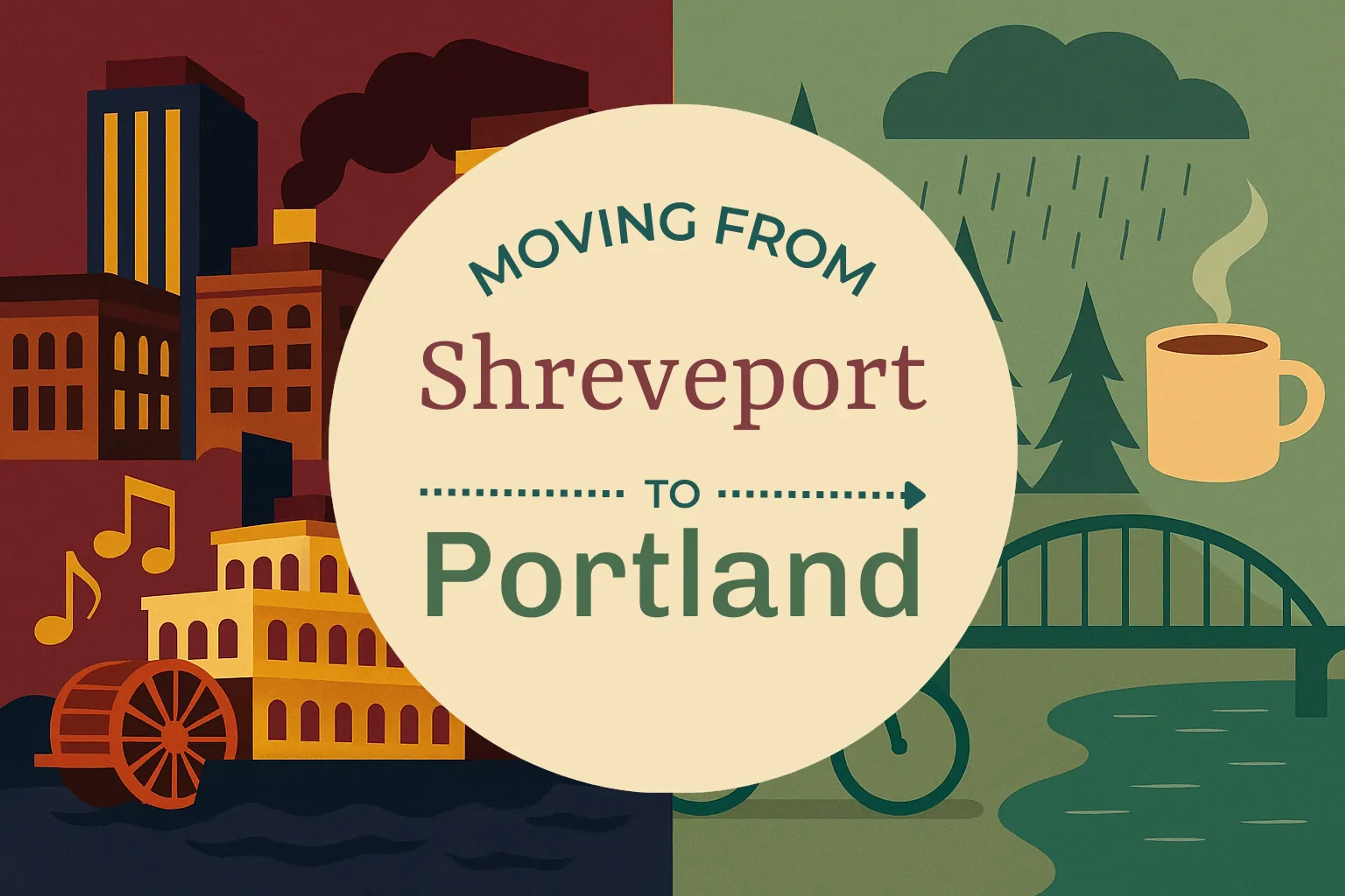 Side-by-side comparison of Shreveport to Portland moving companies