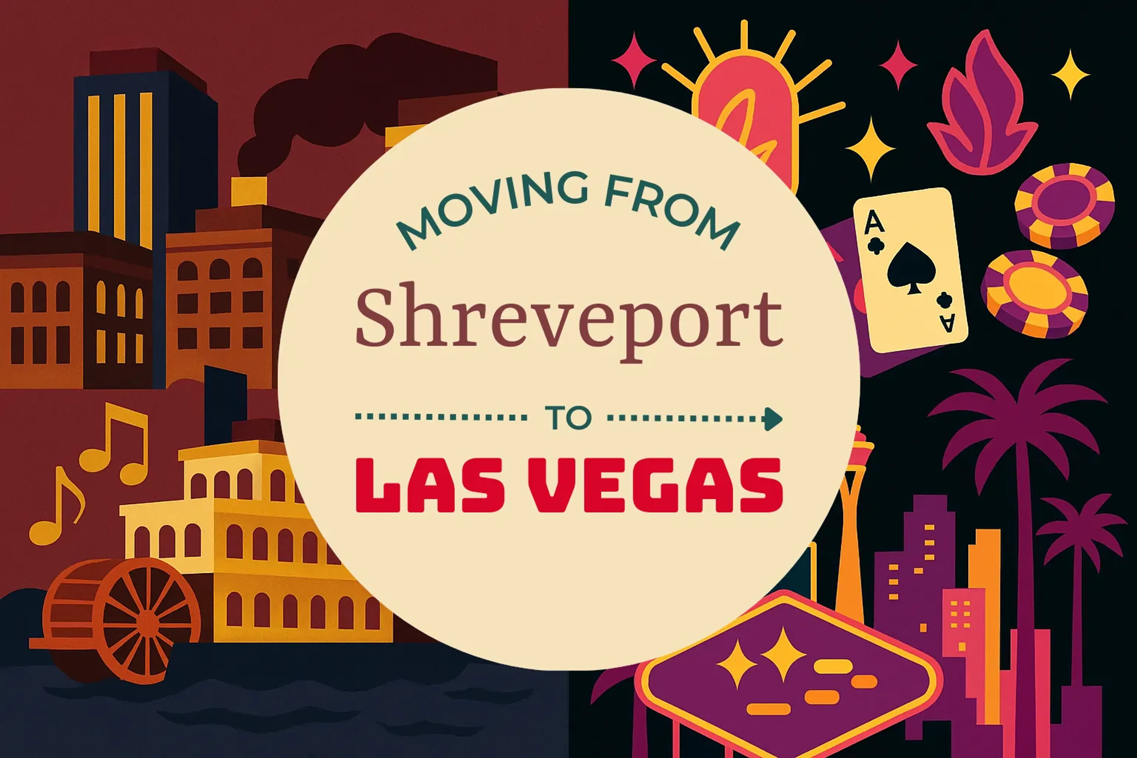 Side-by-side comparison of Shreveport to Las Vegas moving companies