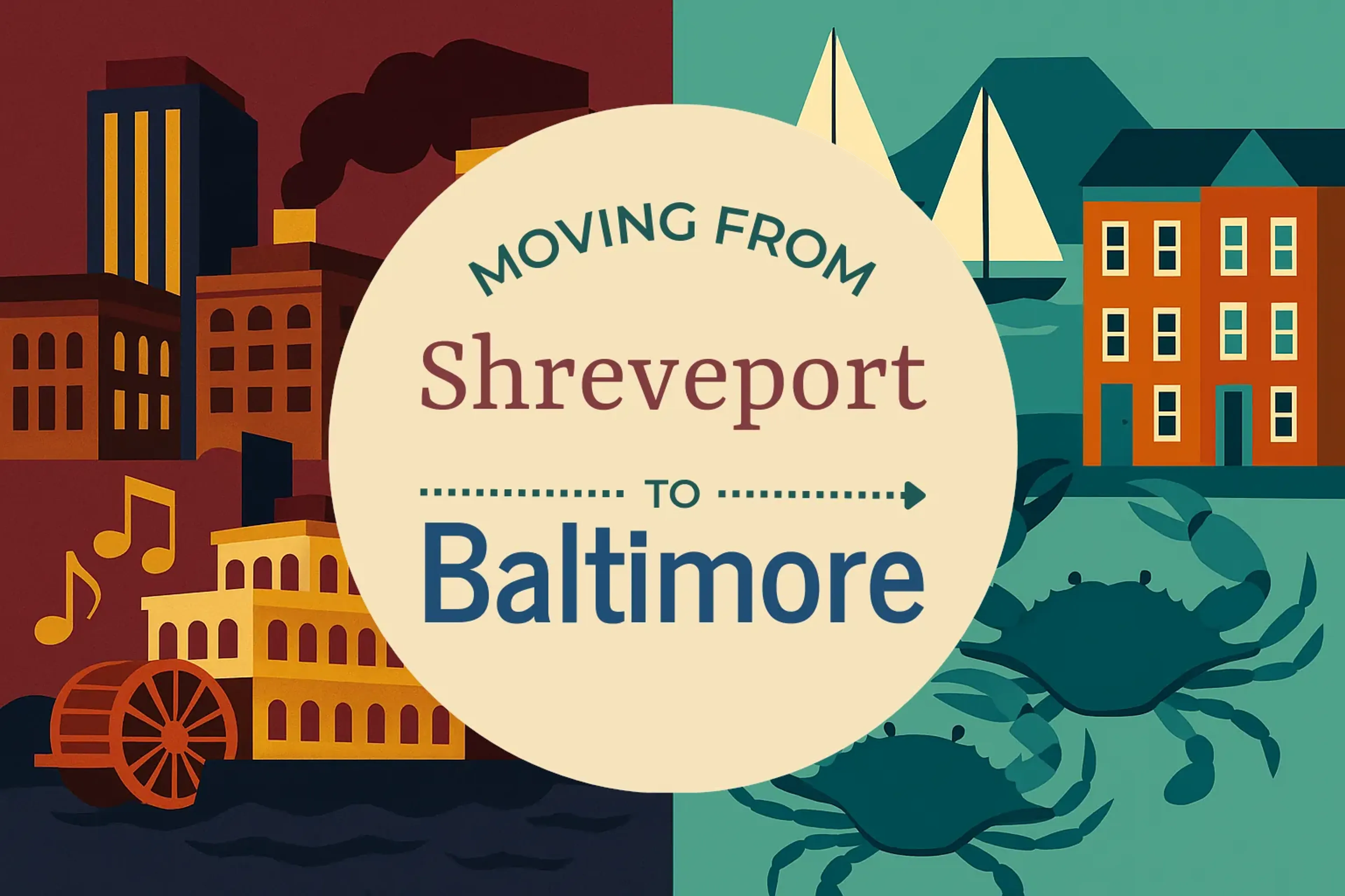 Side-by-side comparison of Shreveport to Baltimore moving companies