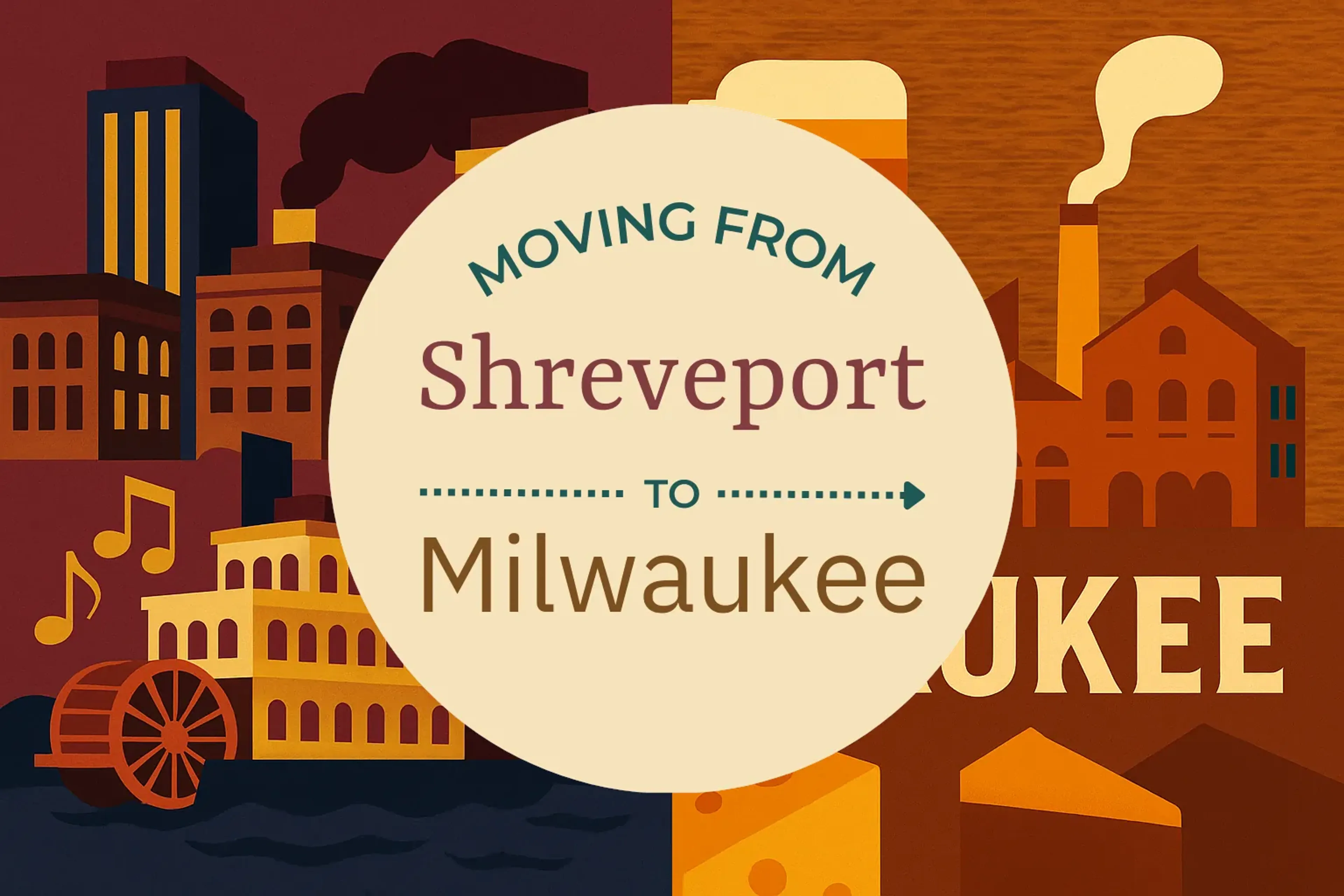 Side-by-side comparison of Shreveport to Milwaukee moving companies