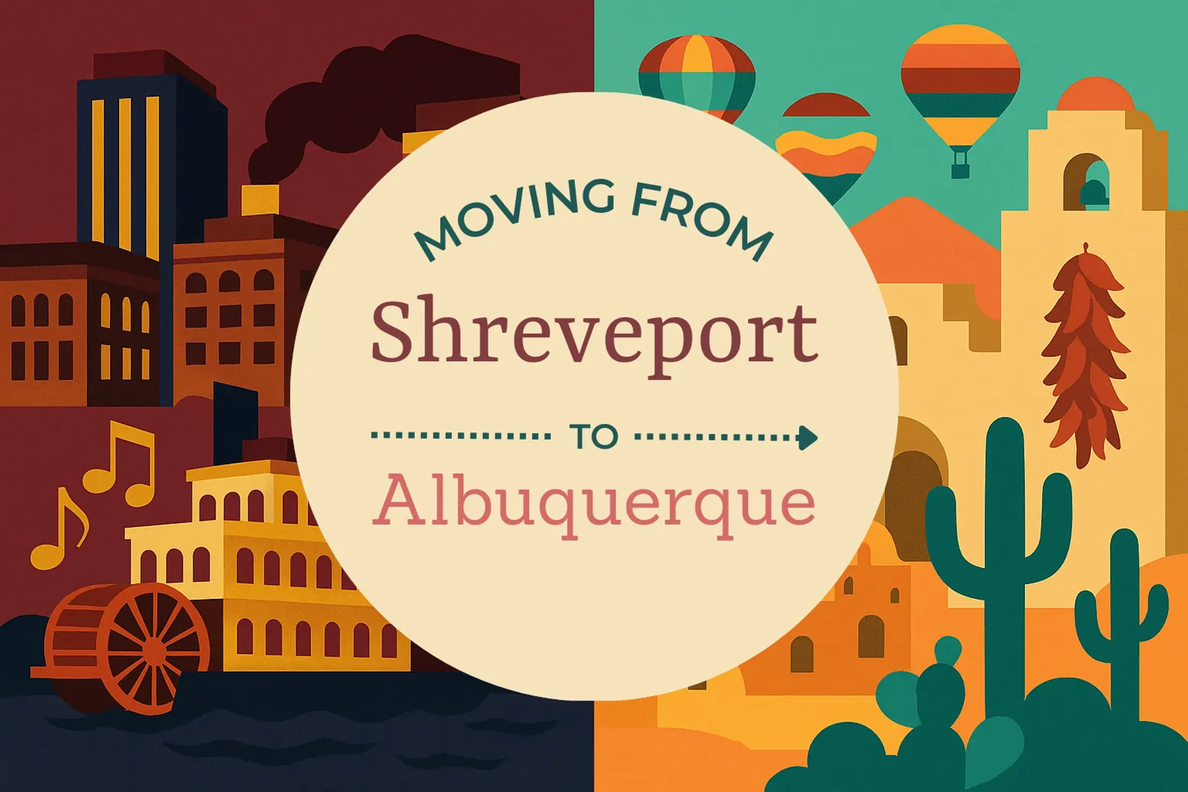 Side-by-side comparison of Shreveport to Albuquerque moving companies