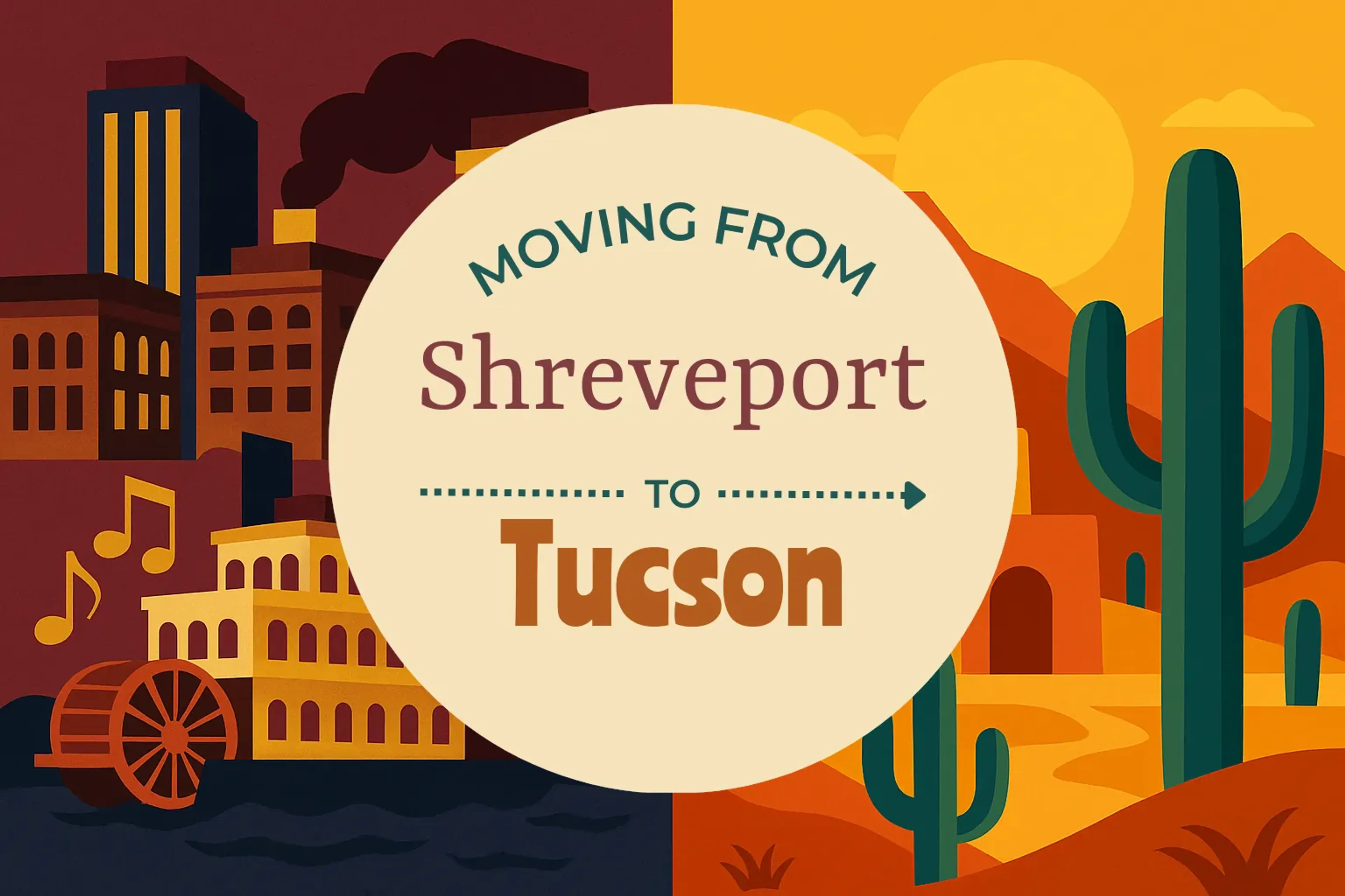 Side-by-side comparison of Shreveport to Tucson moving companies