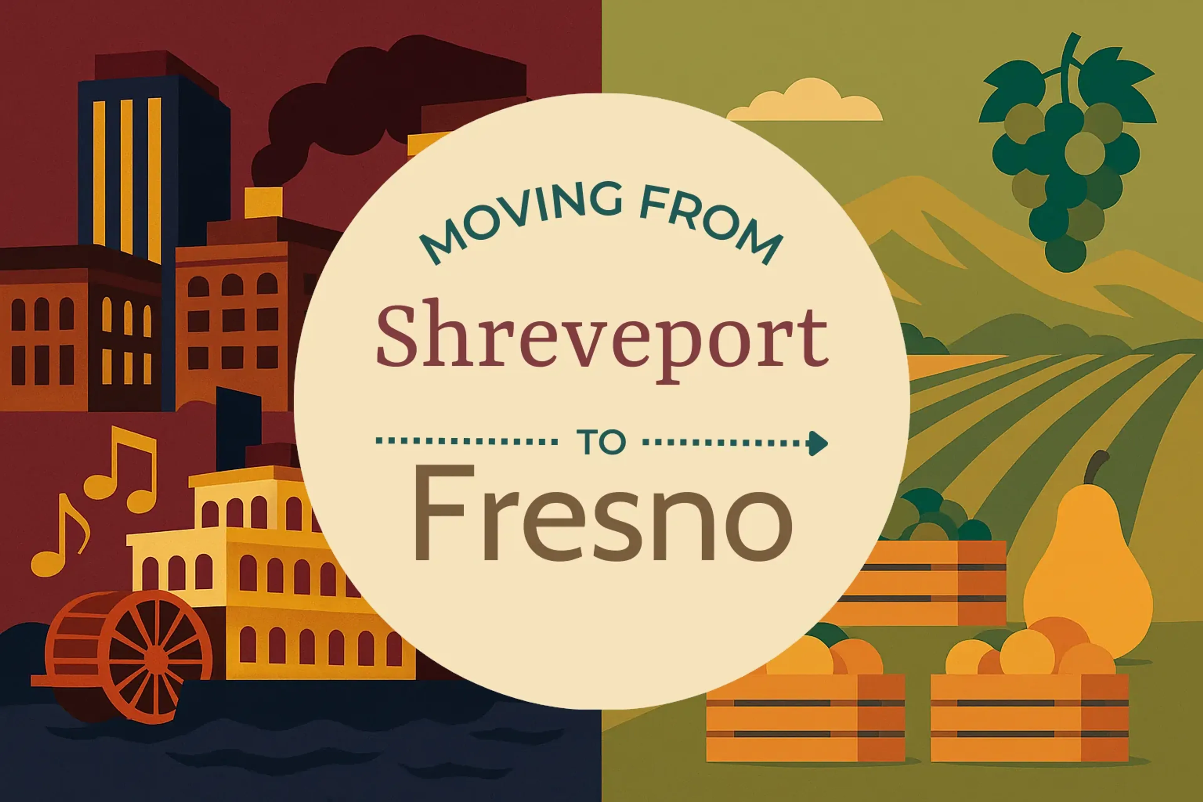Side-by-side comparison of Shreveport to Fresno moving companies