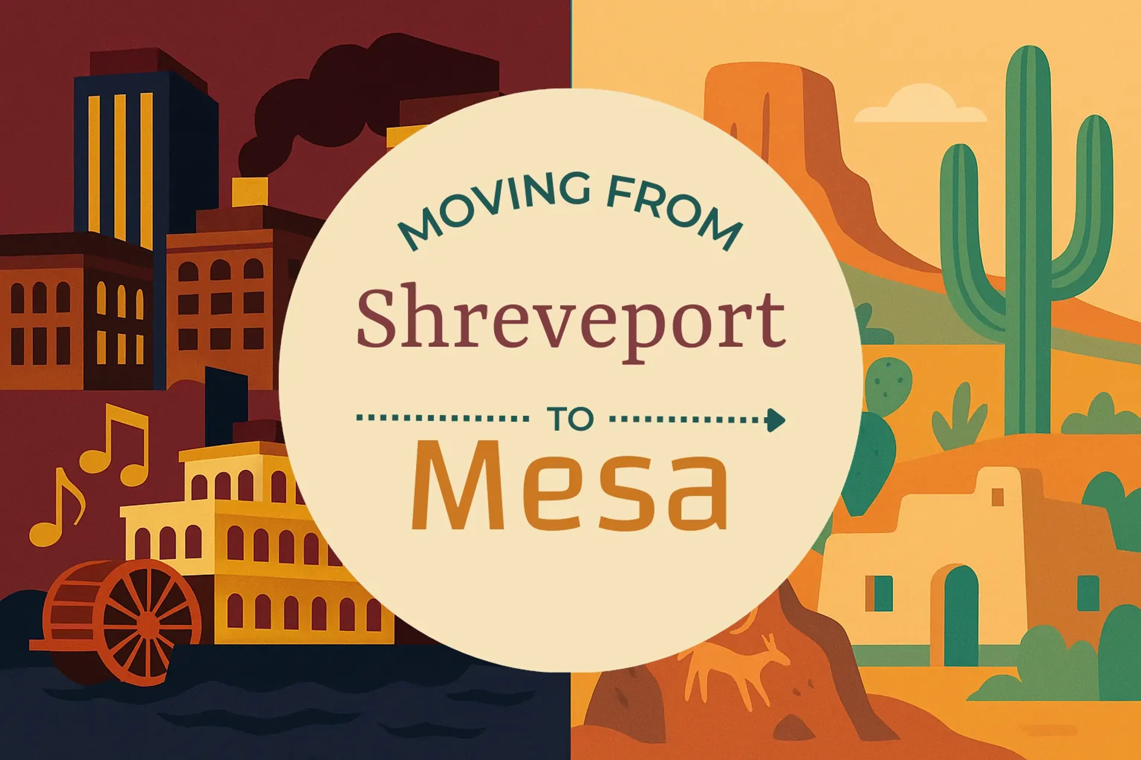 Side-by-side comparison of Shreveport to Mesa moving companies