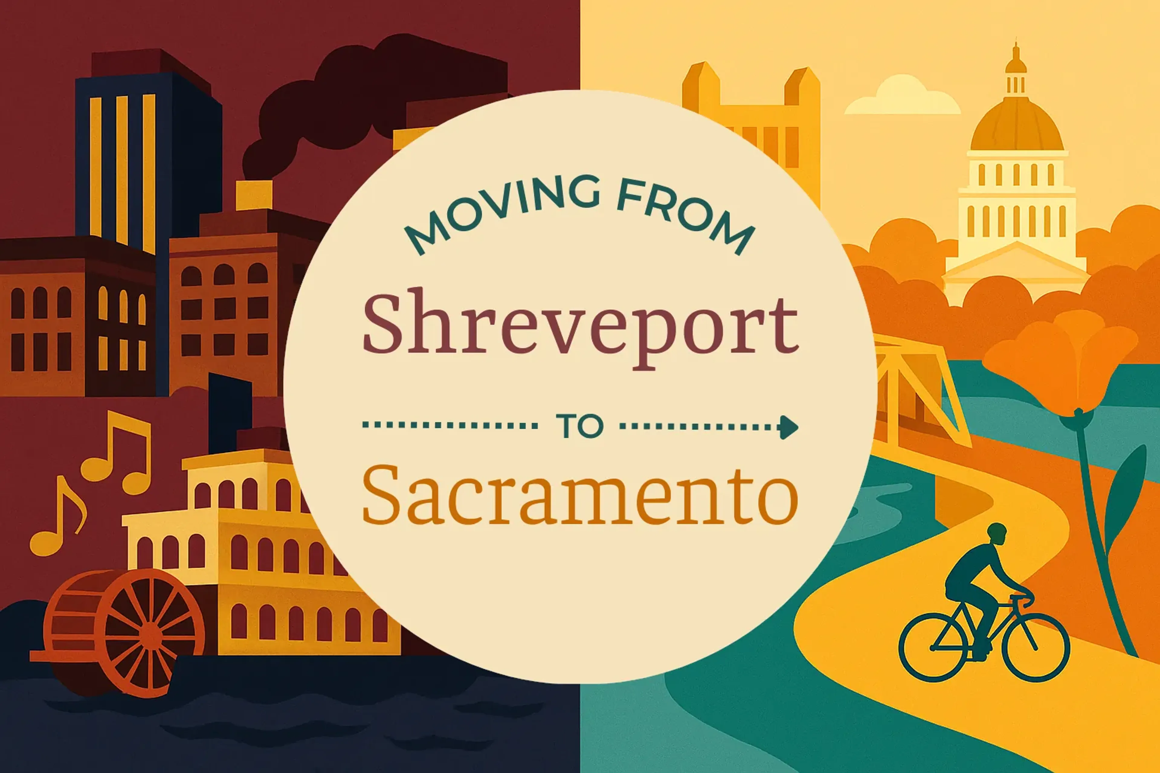 Side-by-side comparison of Shreveport to Sacramento moving companies
