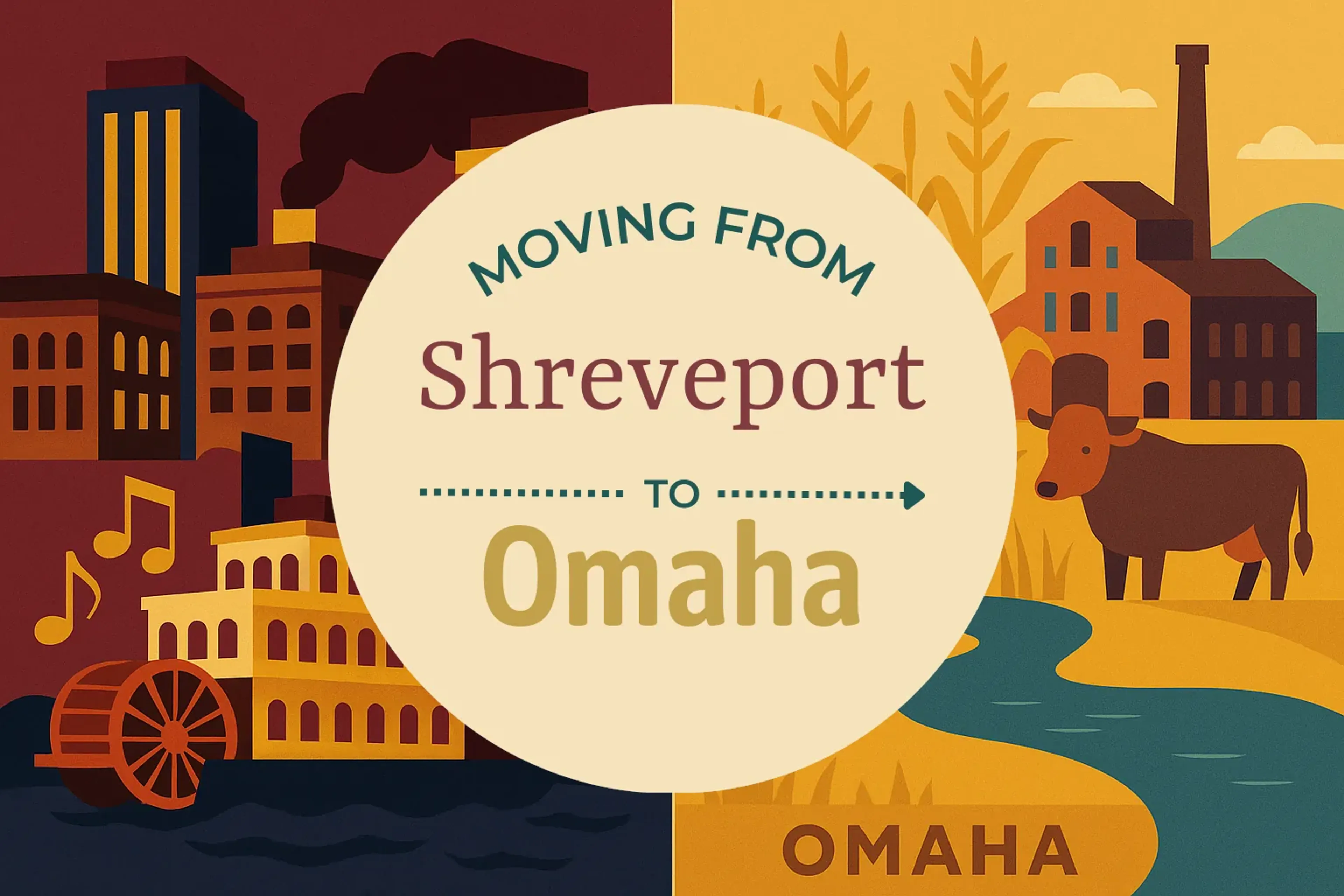 Side-by-side comparison of Shreveport to Omaha moving companies