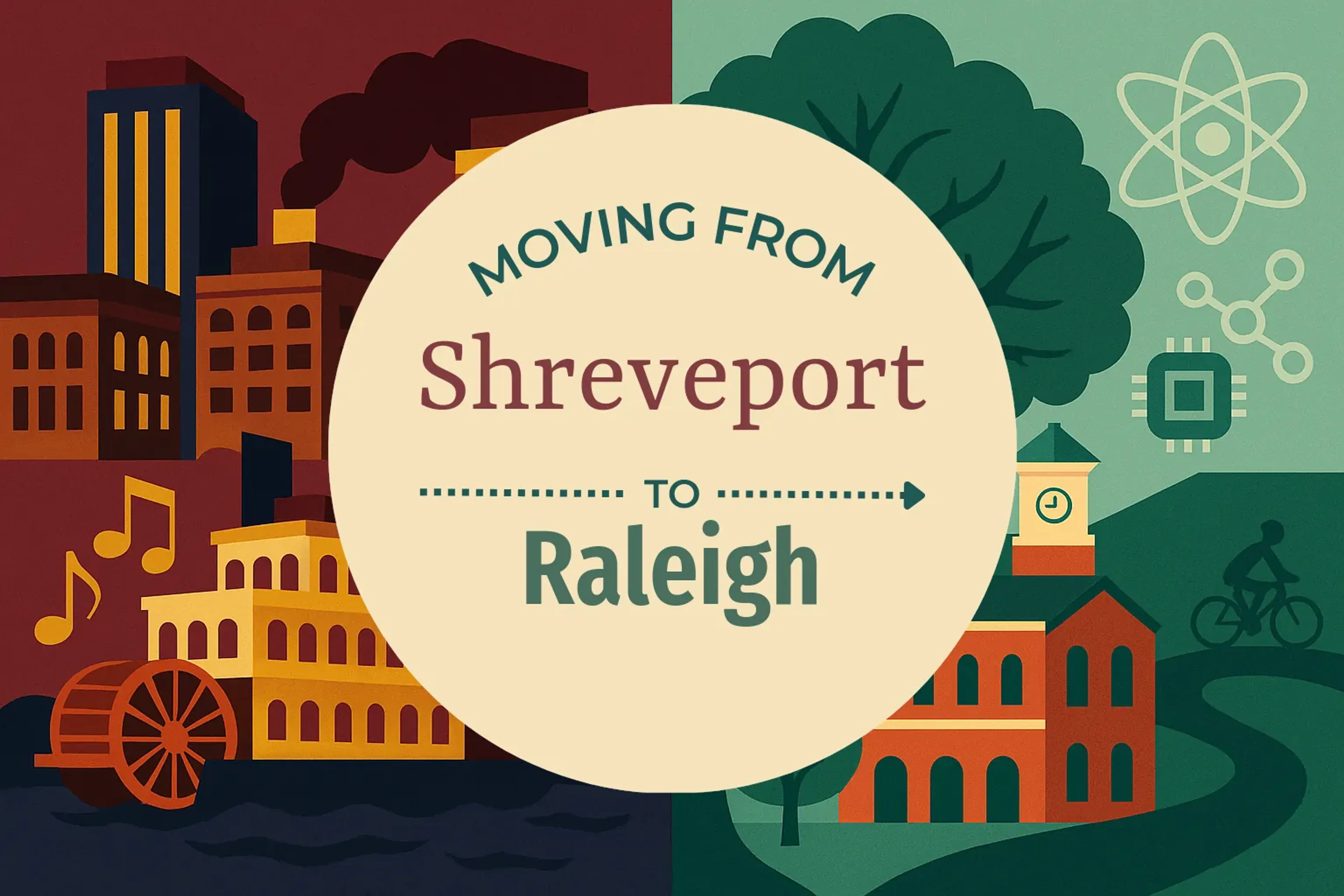 Side-by-side comparison of Shreveport to Raleigh moving companies