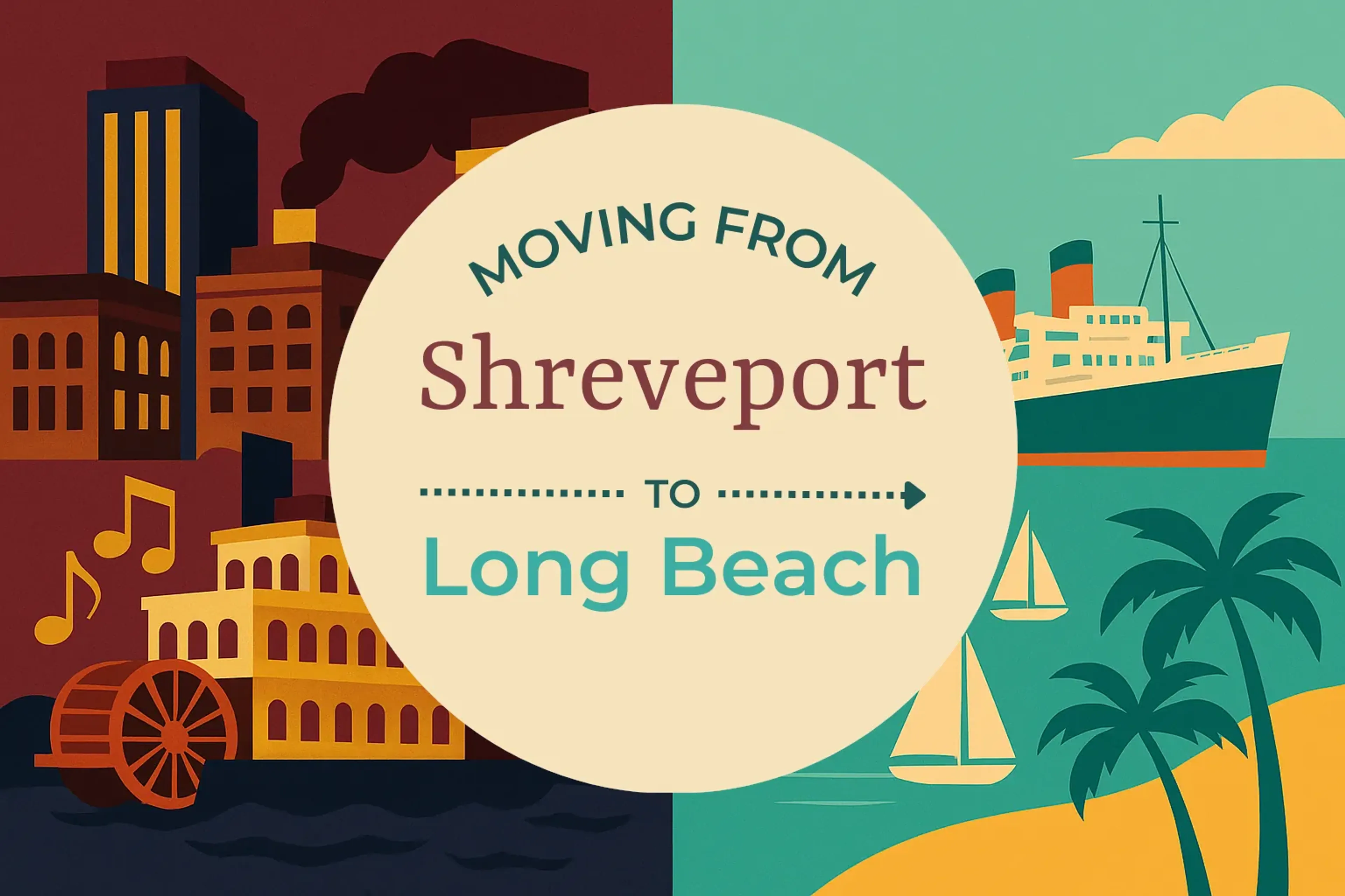 Side-by-side comparison of Shreveport to Long Beach moving companies