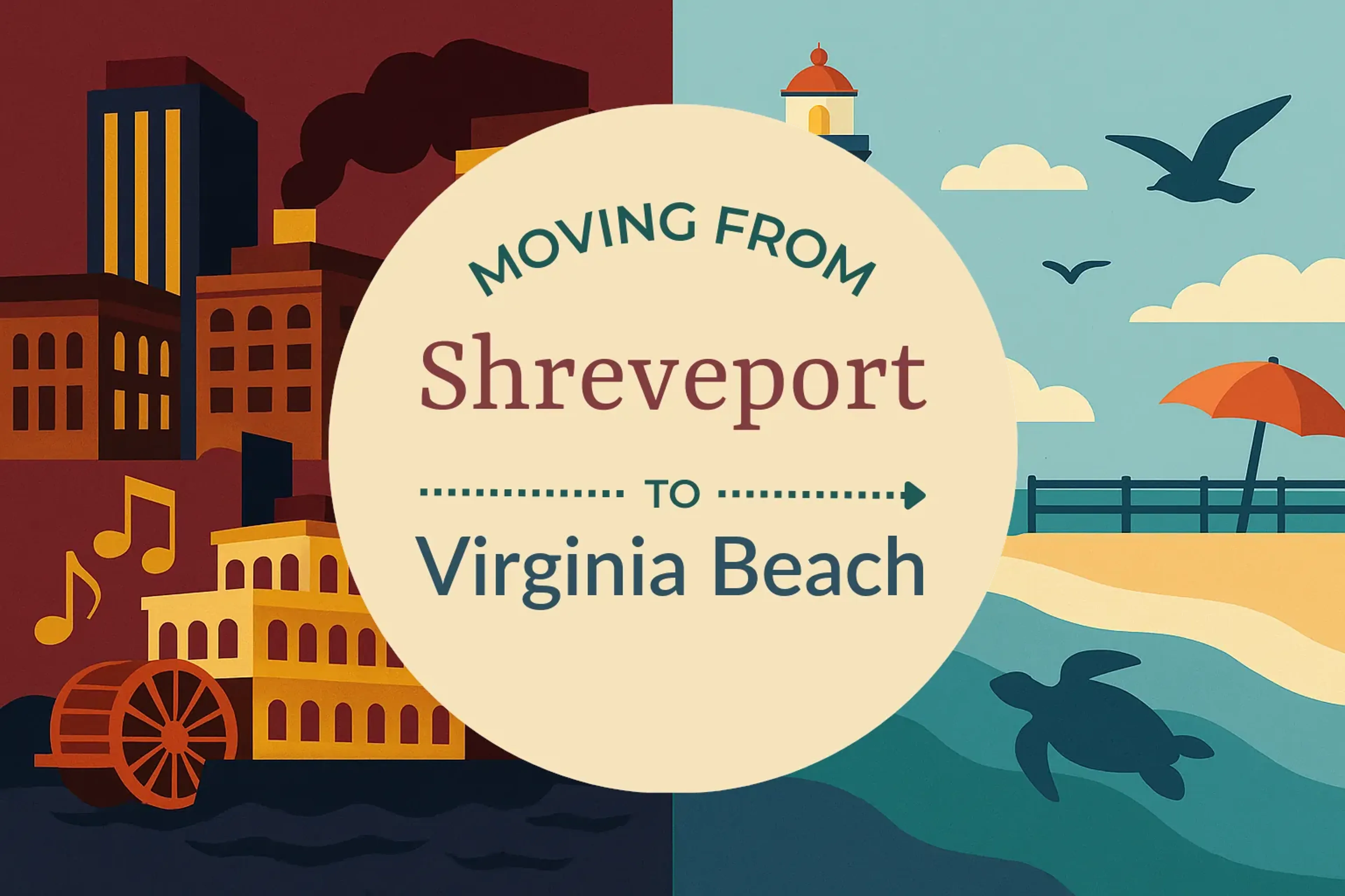 Side-by-side comparison of Shreveport to Virginia Beach moving companies
