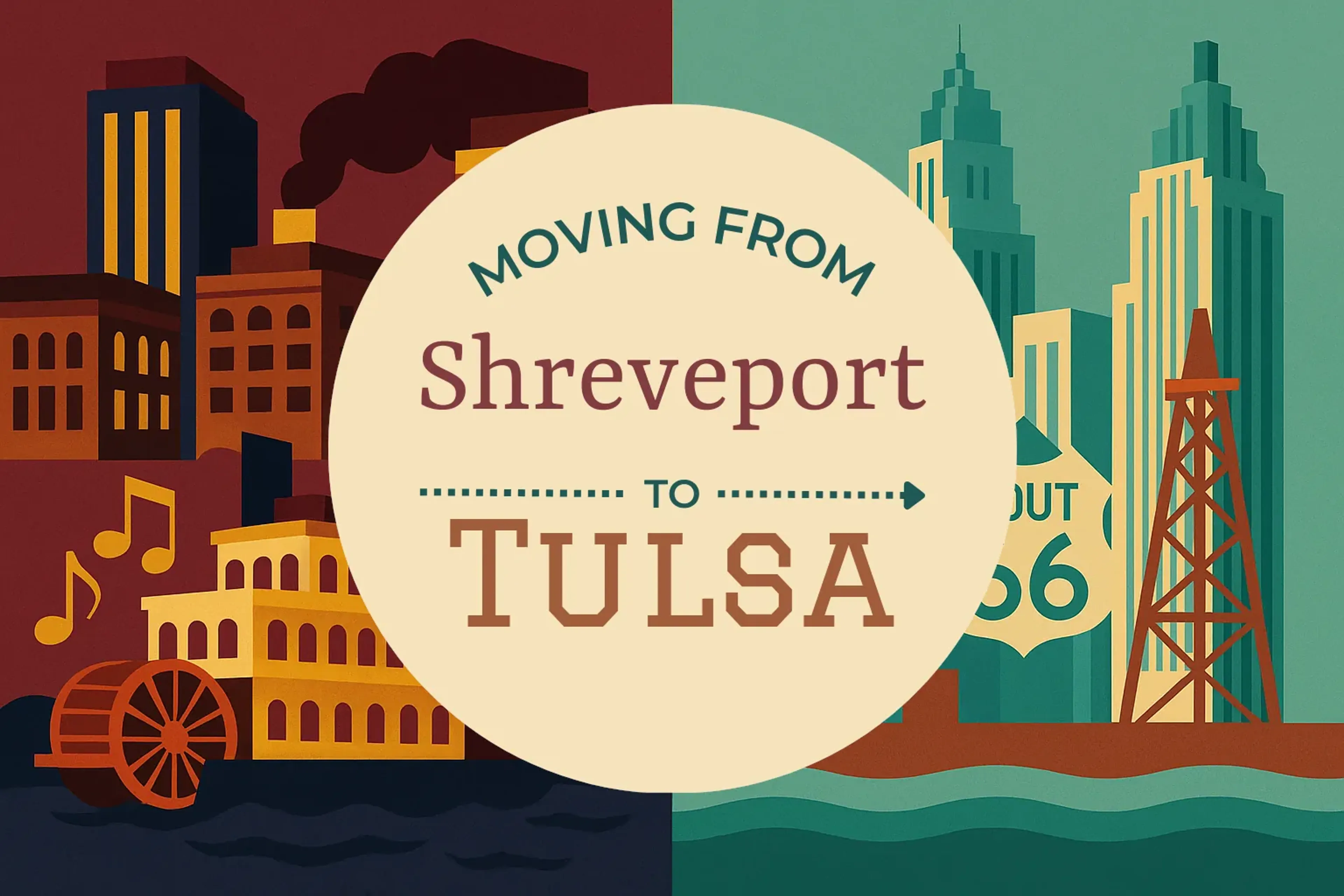 Side-by-side comparison of Shreveport to Tulsa moving companies