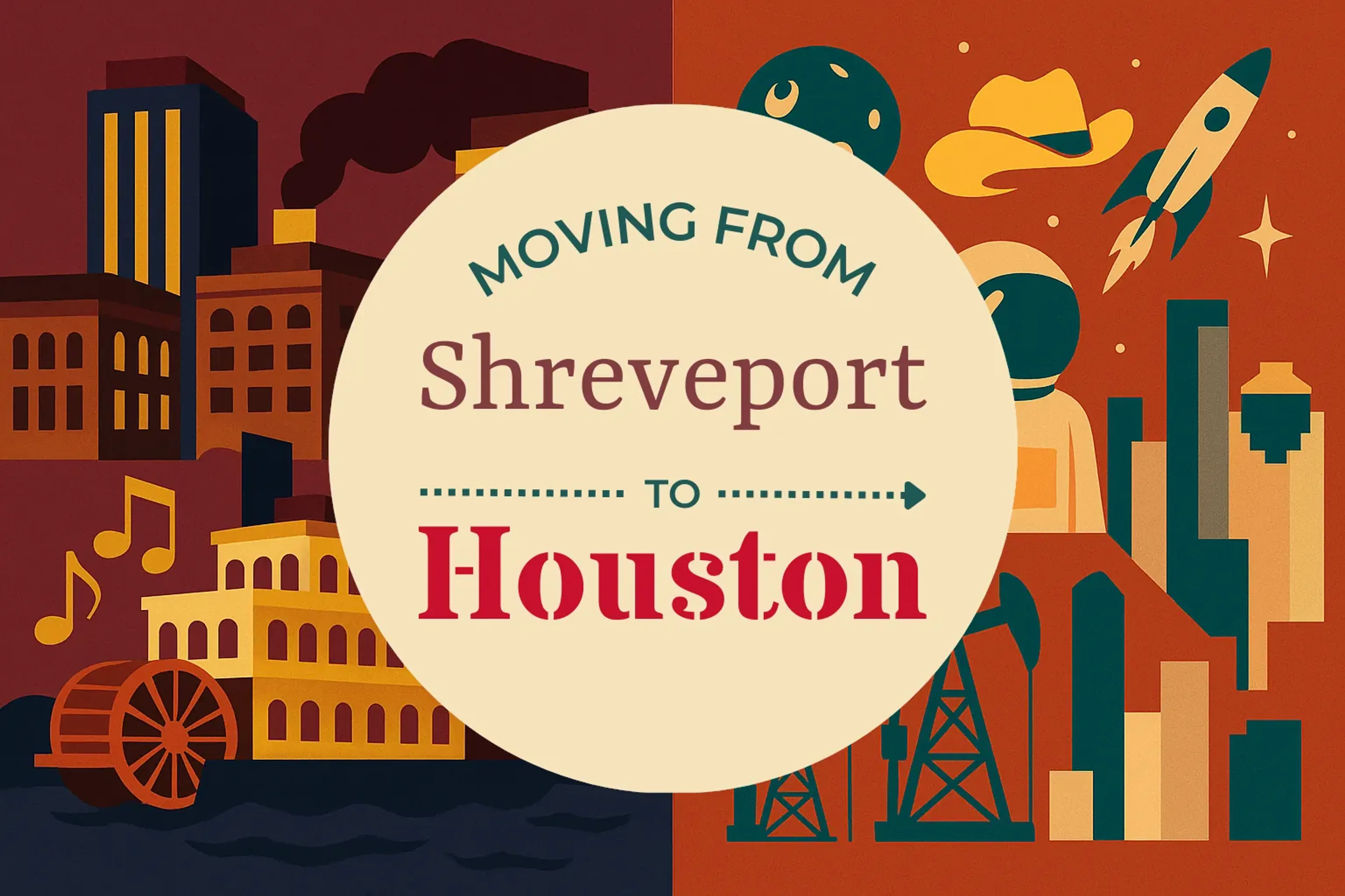 Side-by-side comparison of Shreveport to Houston moving companies