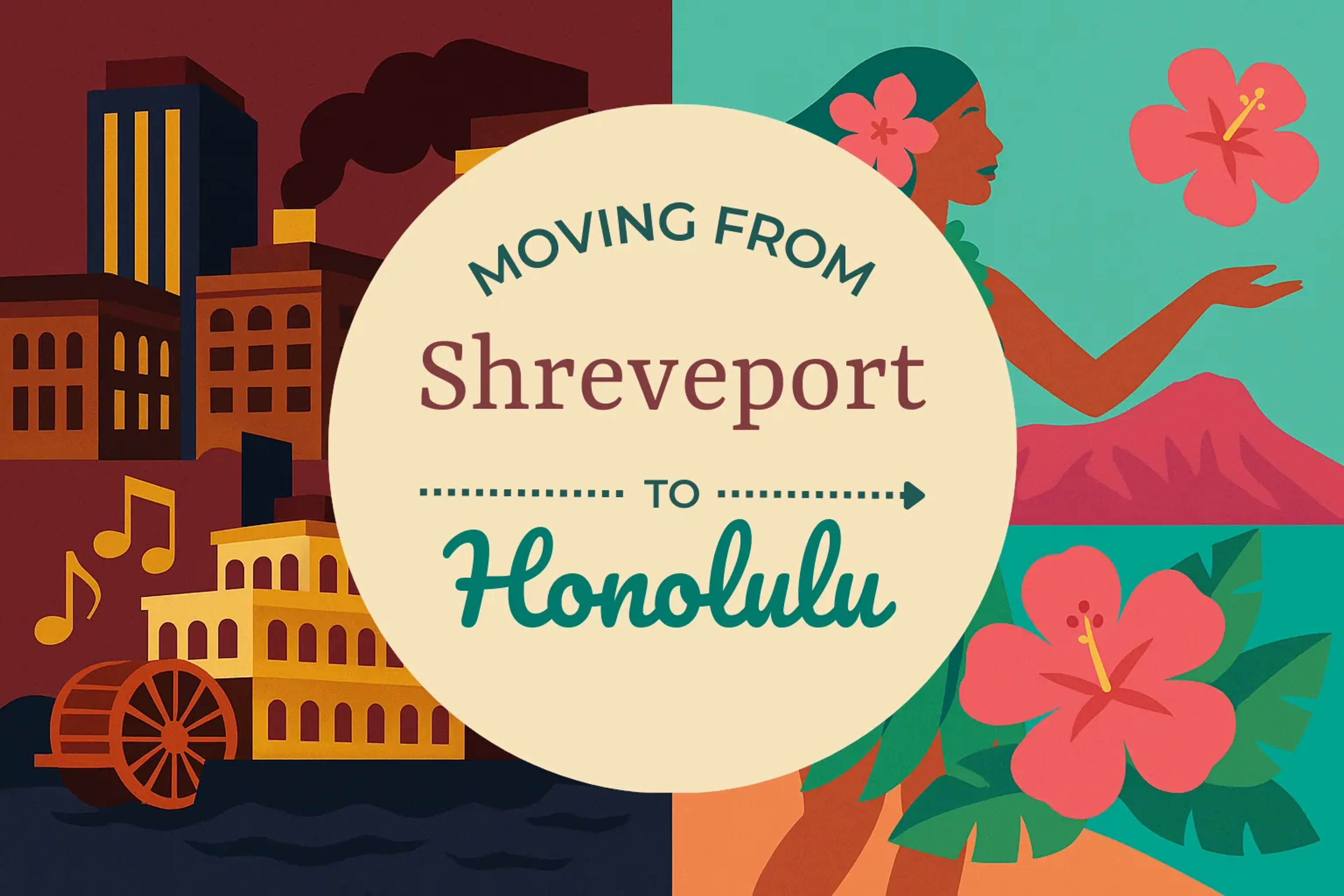 Side-by-side comparison of Shreveport to Honolulu moving companies