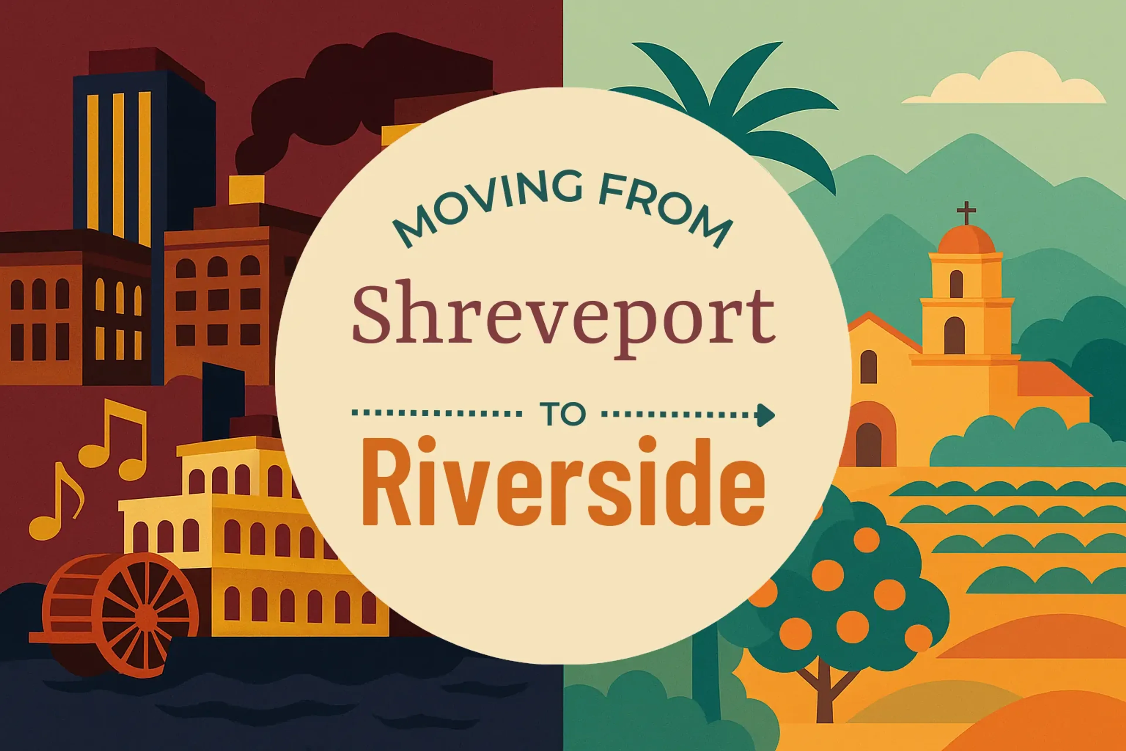 Side-by-side comparison of Shreveport to Riverside moving companies