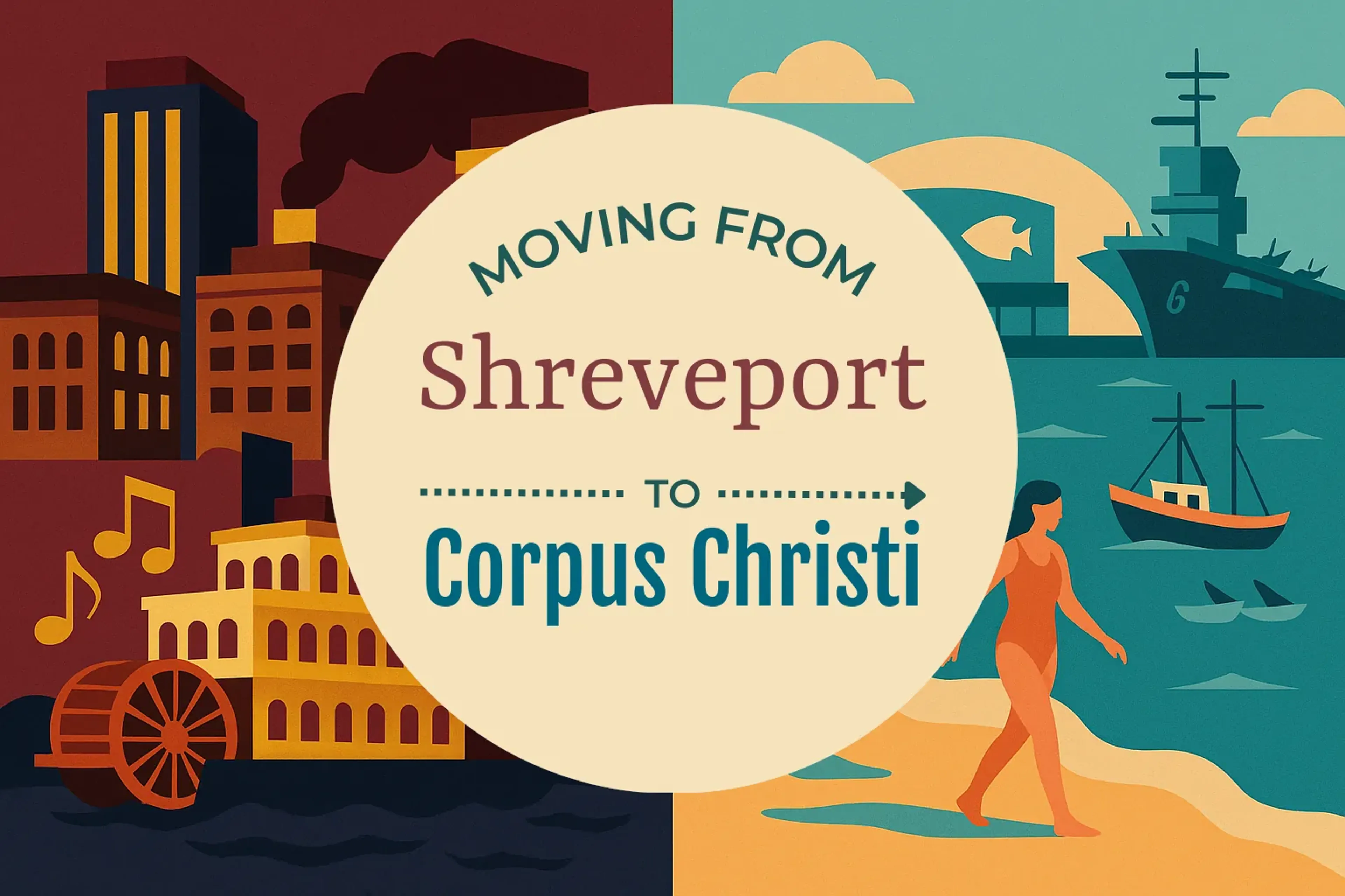 Side-by-side comparison of Shreveport to Corpus Christi moving companies