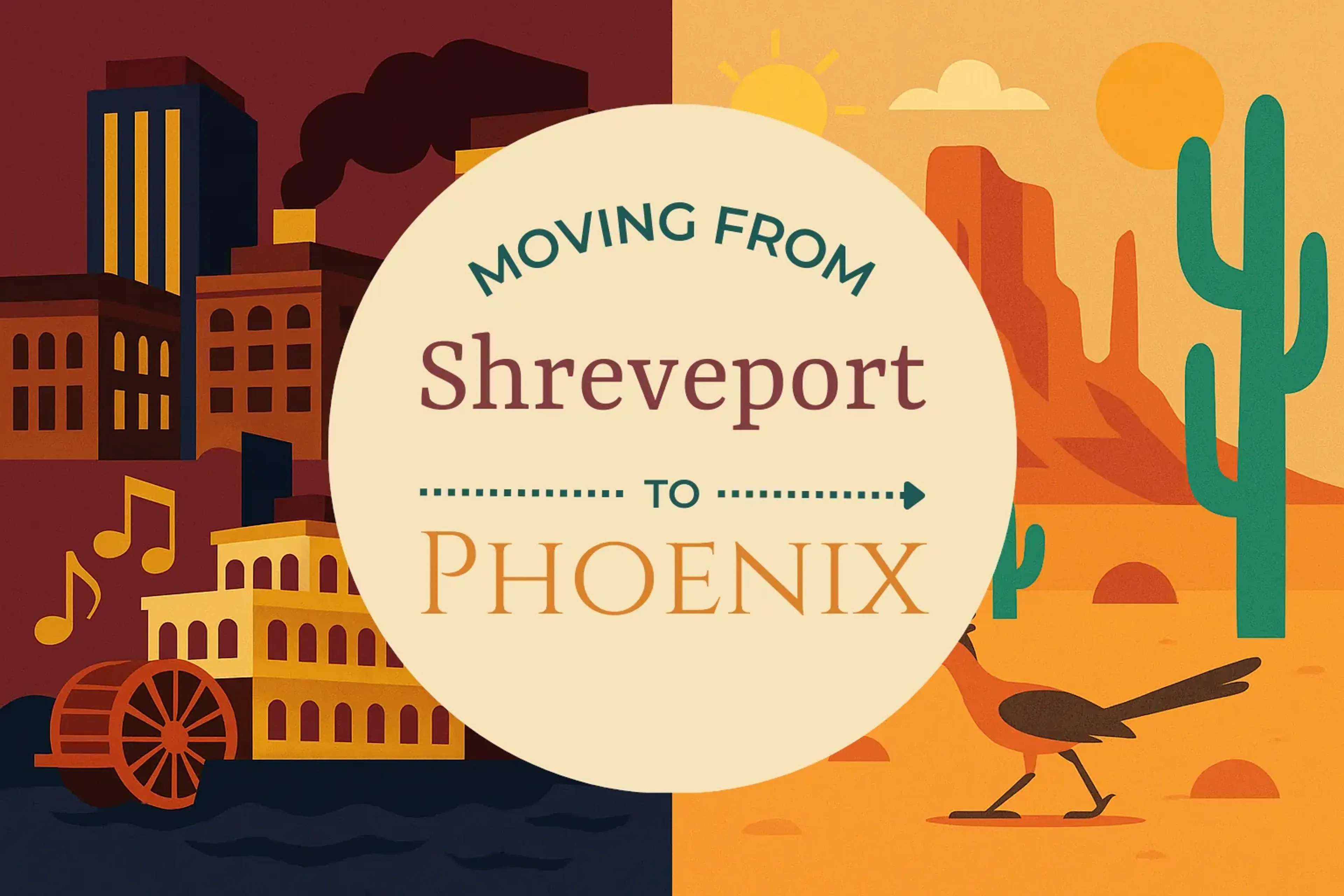 Side-by-side comparison of Shreveport to Phoenix moving companies