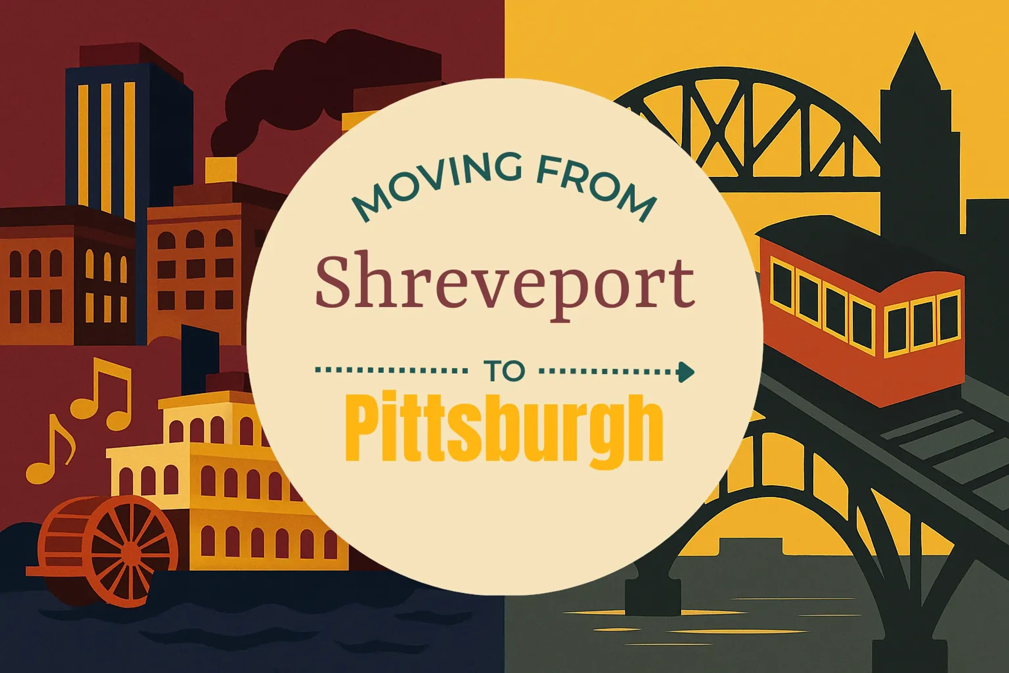 Side-by-side comparison of Shreveport to Pittsburgh moving companies