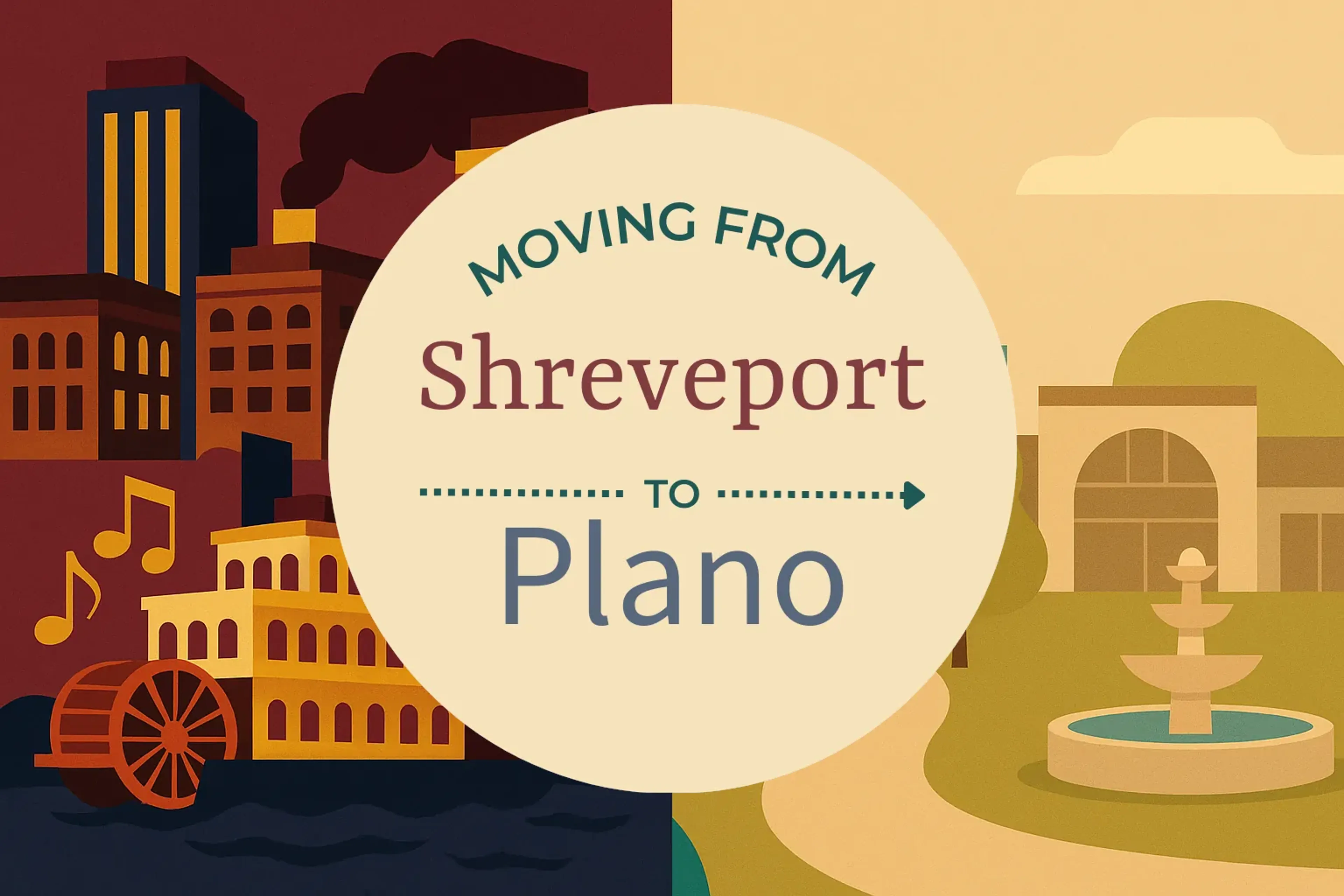 Side-by-side comparison of Shreveport to Plano moving companies