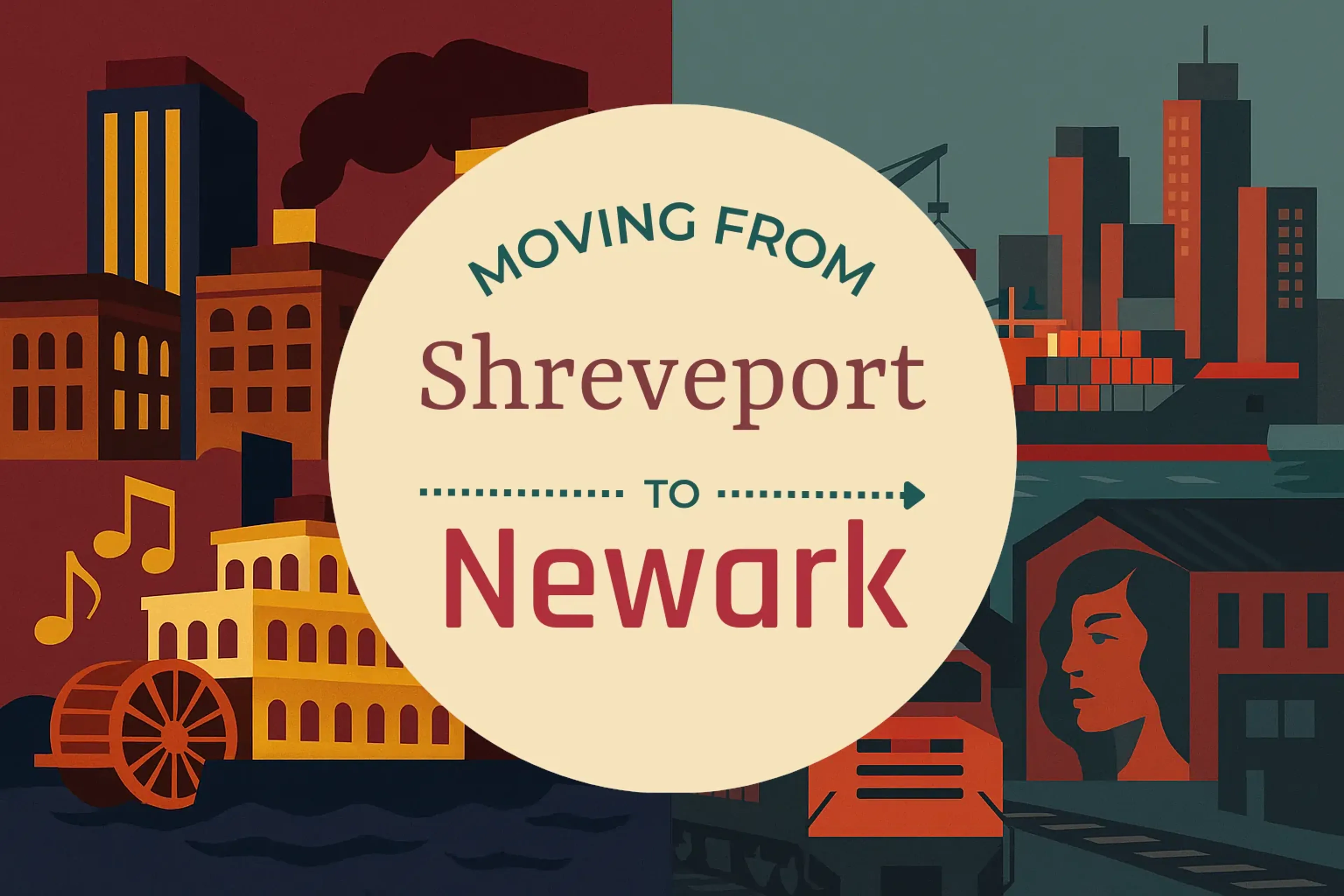 Side-by-side comparison of Shreveport to Newark moving companies