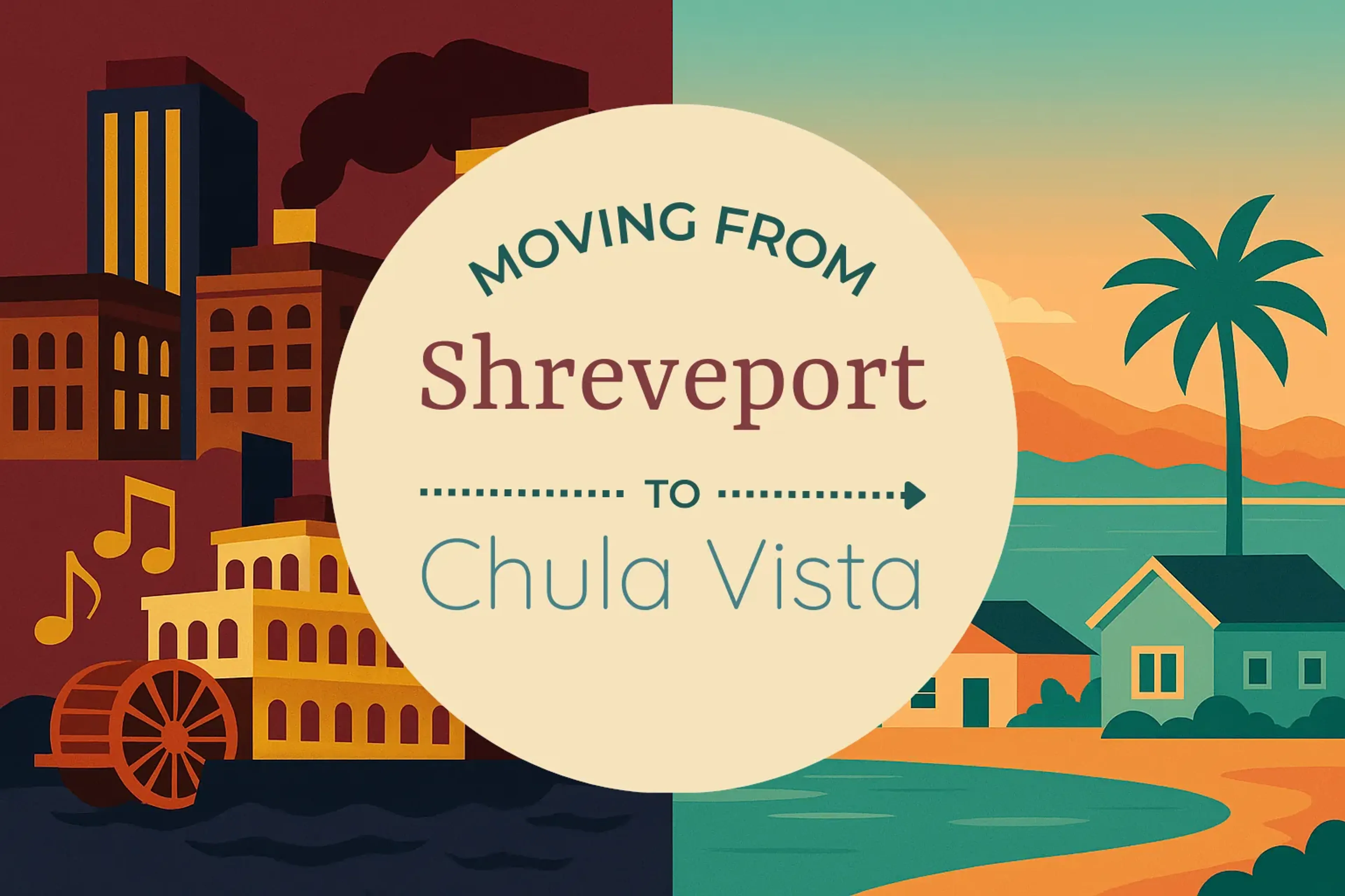 Side-by-side comparison of Shreveport to Chula Vista moving companies