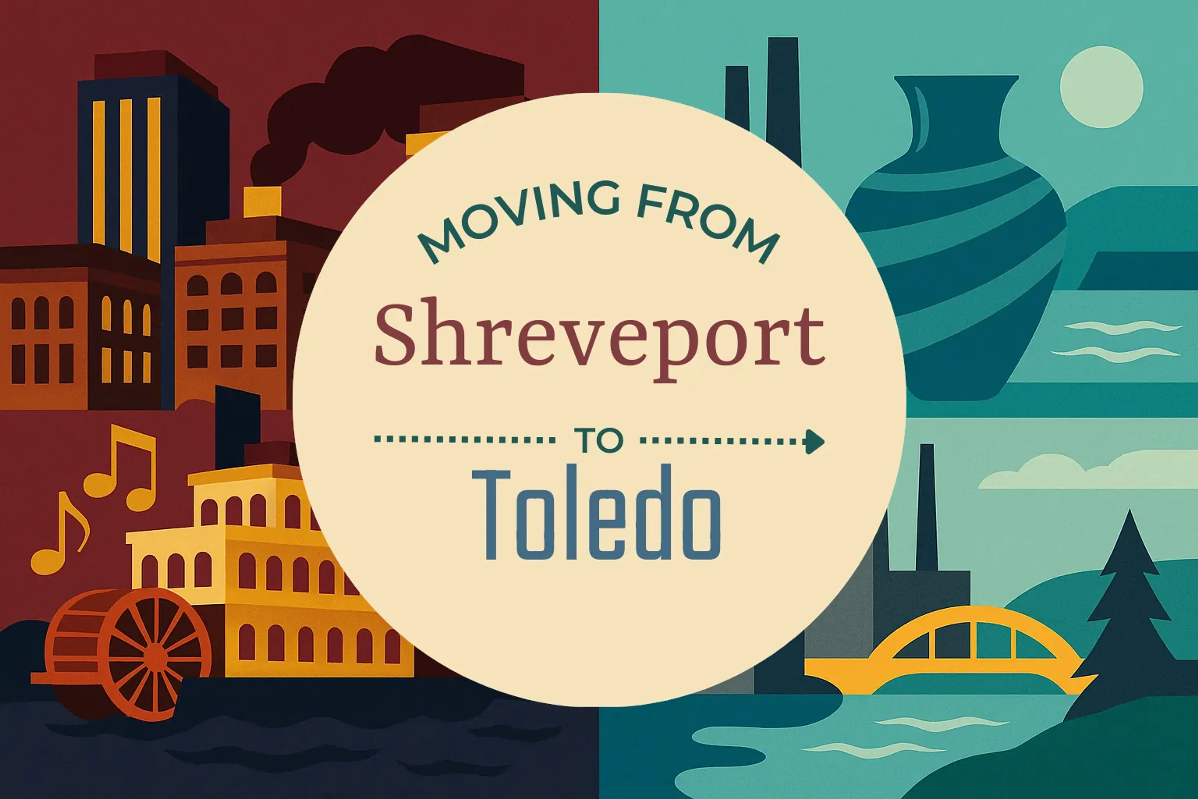 Side-by-side comparison of Shreveport to Toledo moving companies