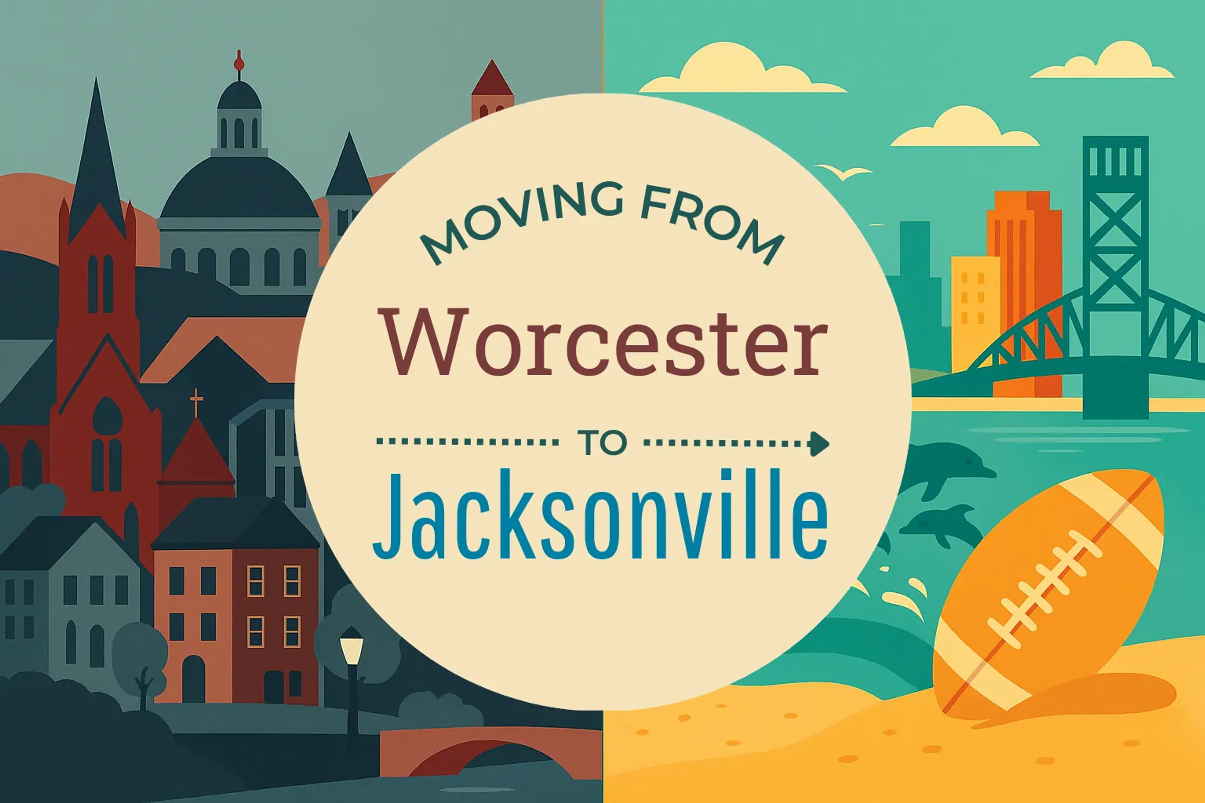 Side-by-side comparison of Worcester to Jacksonville moving companies