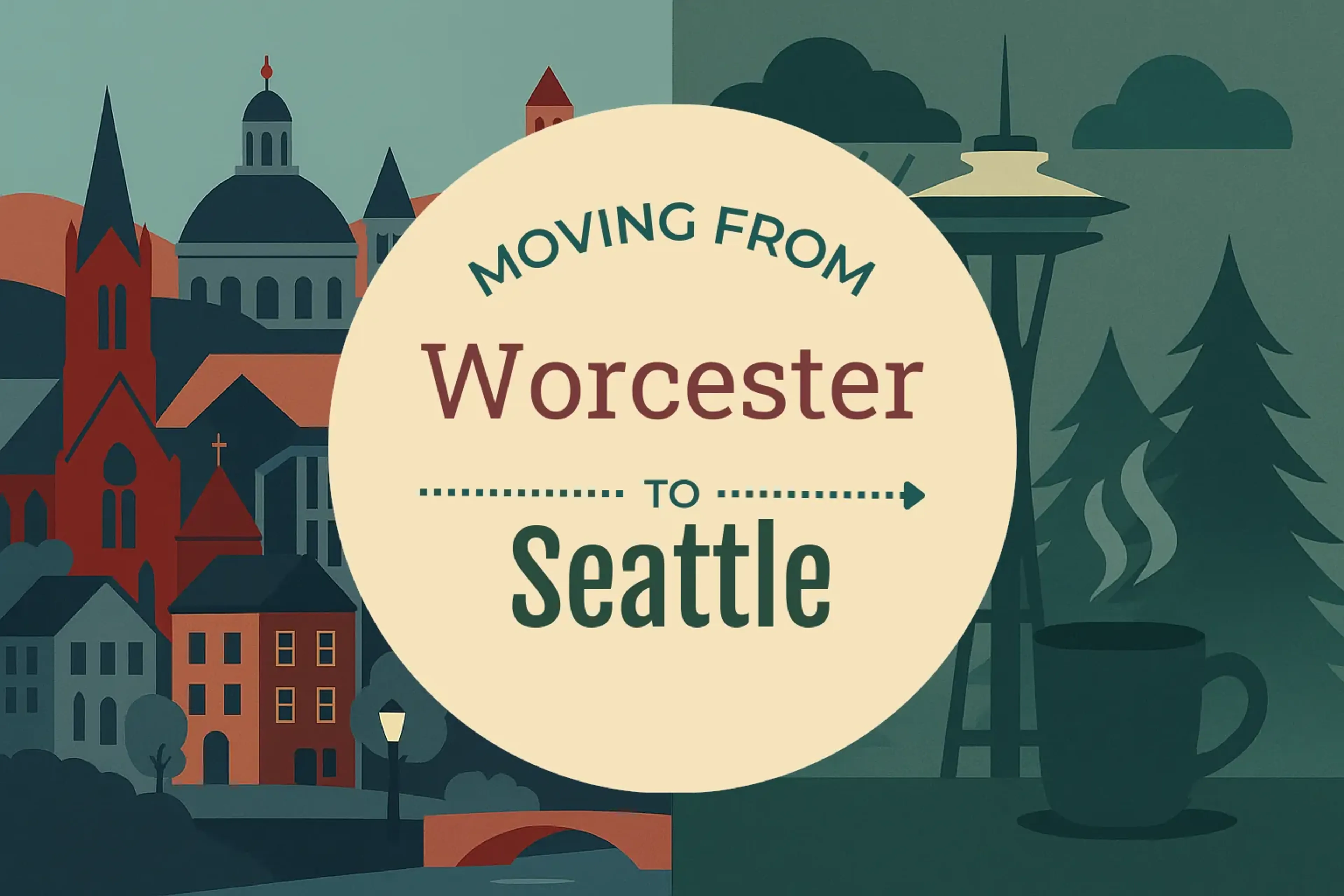 Side-by-side comparison of Worcester to Seattle moving companies