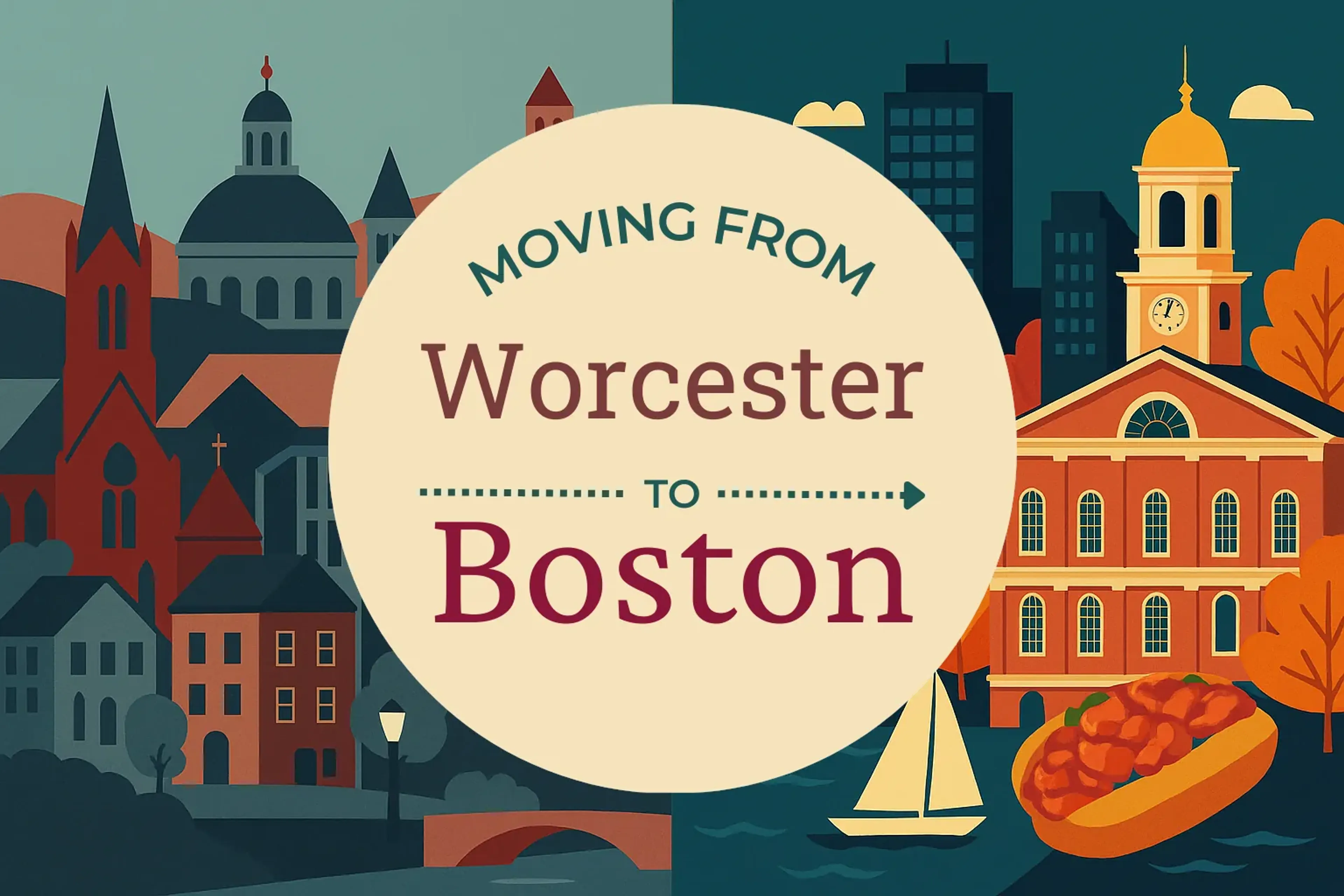 Side-by-side comparison of Worcester to Boston moving companies