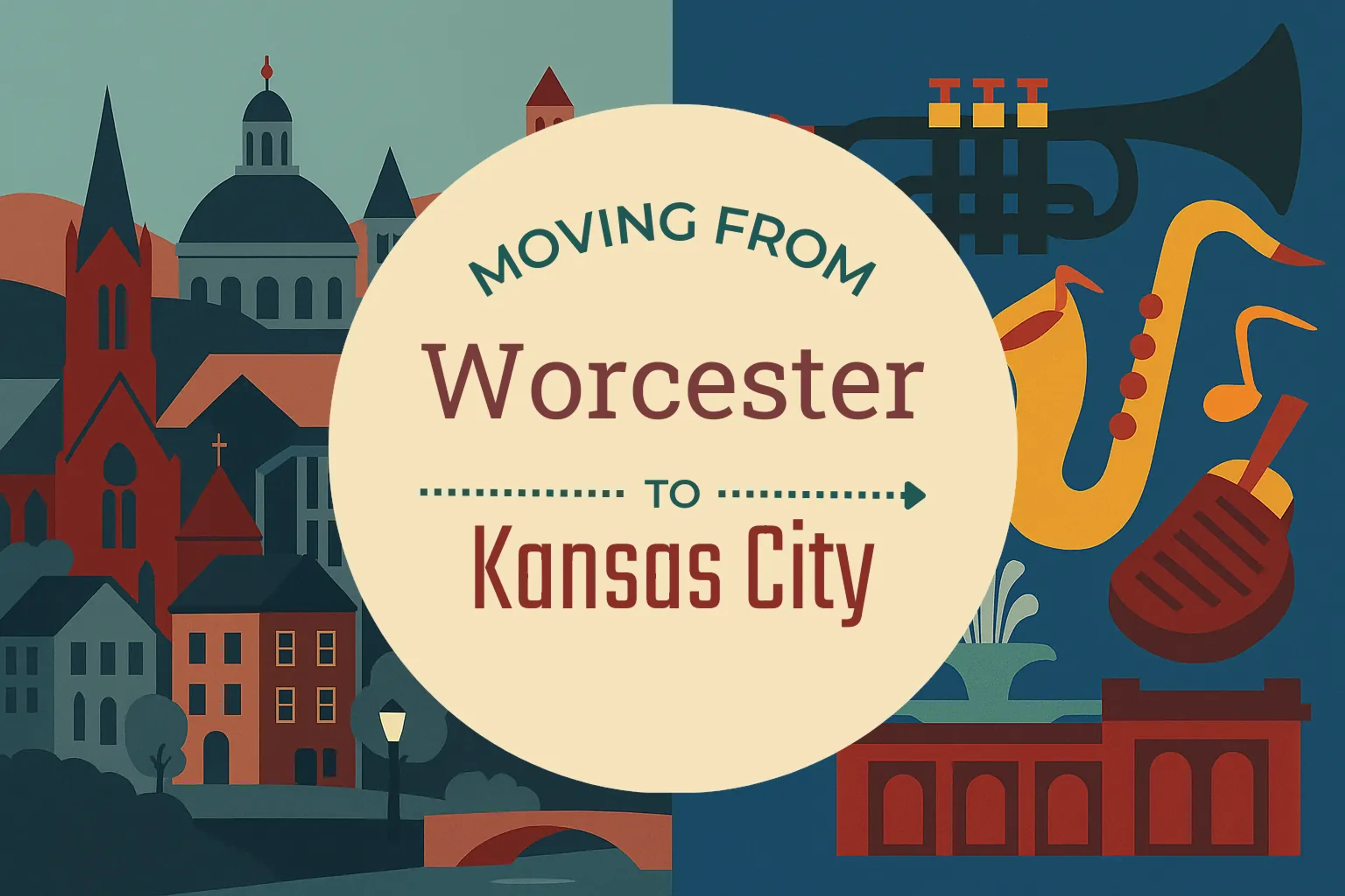 Side-by-side comparison of Worcester to Kansas City moving companies